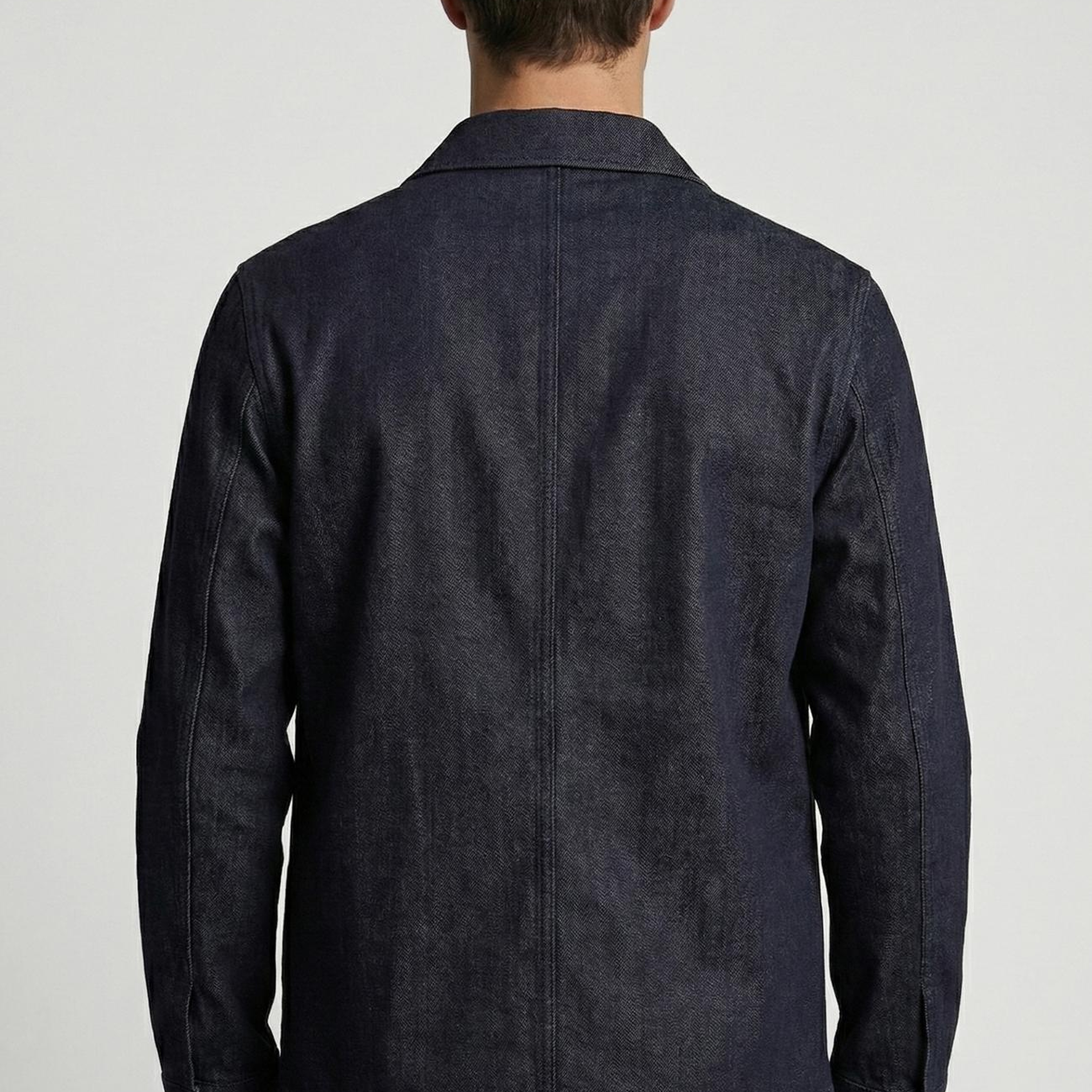Network Erkek Koyu Lacivert Cep Detaylı Denim Dış Gömlek