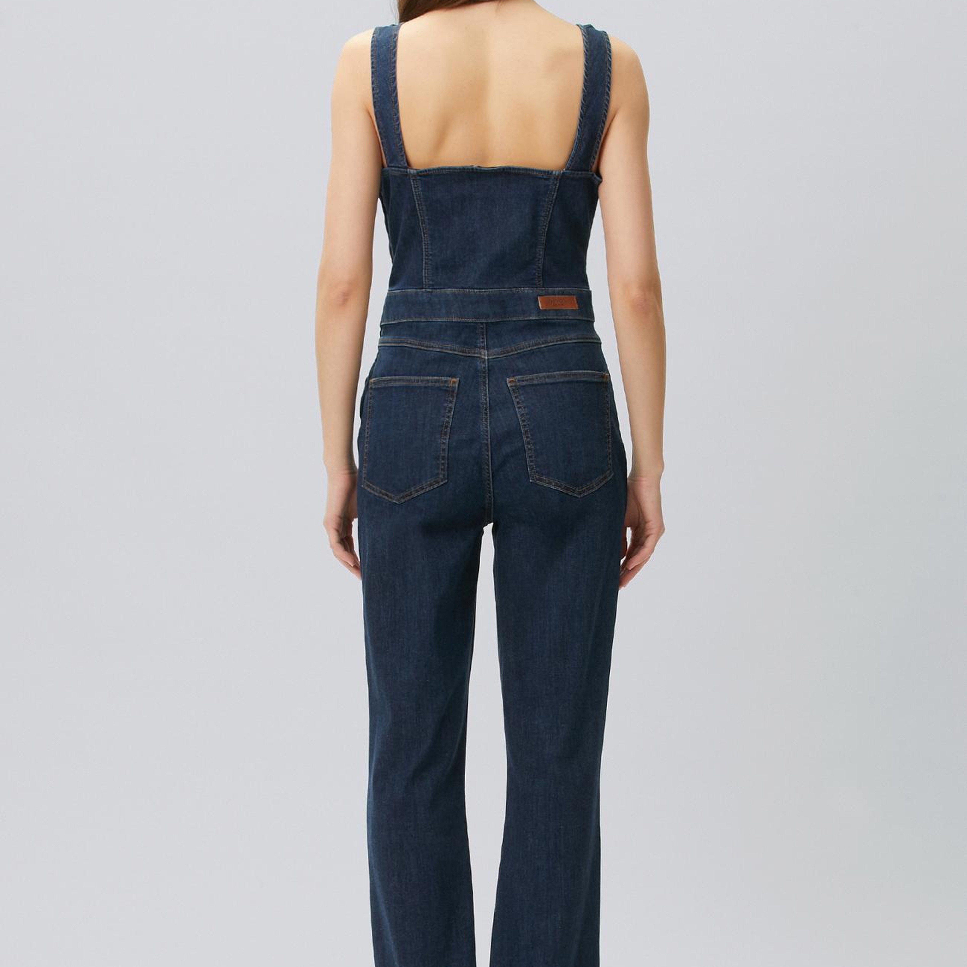 Network Kadın İndigo Aksesuarlı Denim Tulum