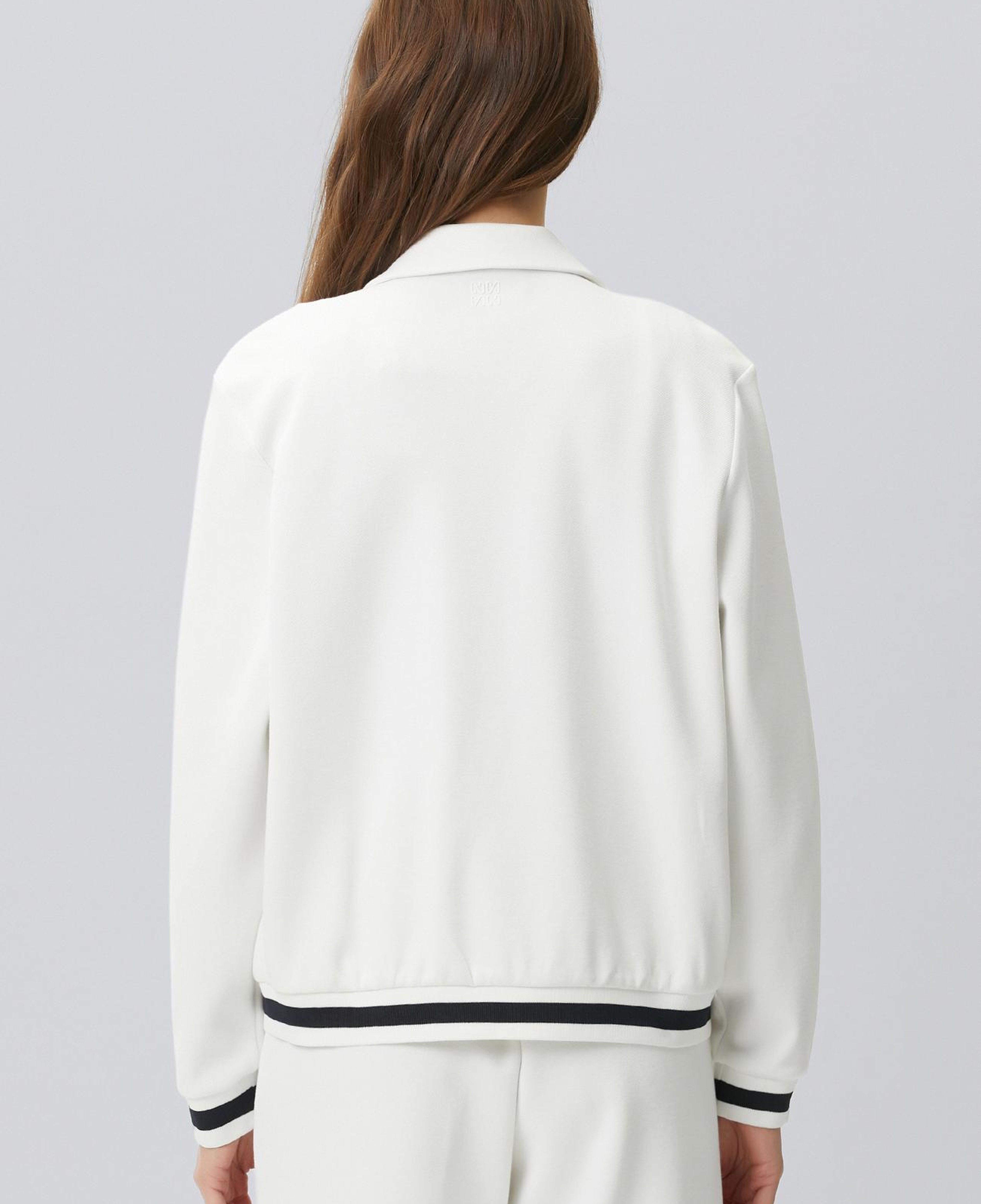 Network Kadın Kırık Beyaz Triko Ribanalı Sweatshirt