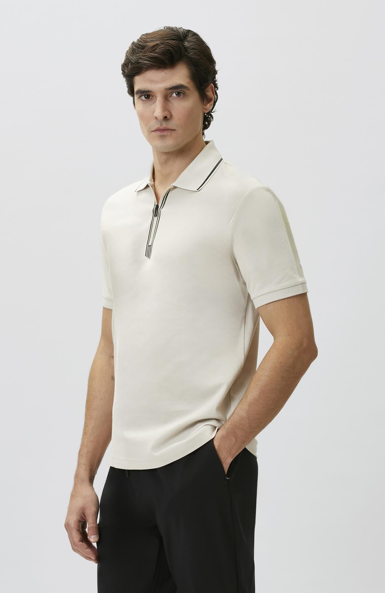 Network Erkek N-Tech Taş Fermuarlı T-shirt