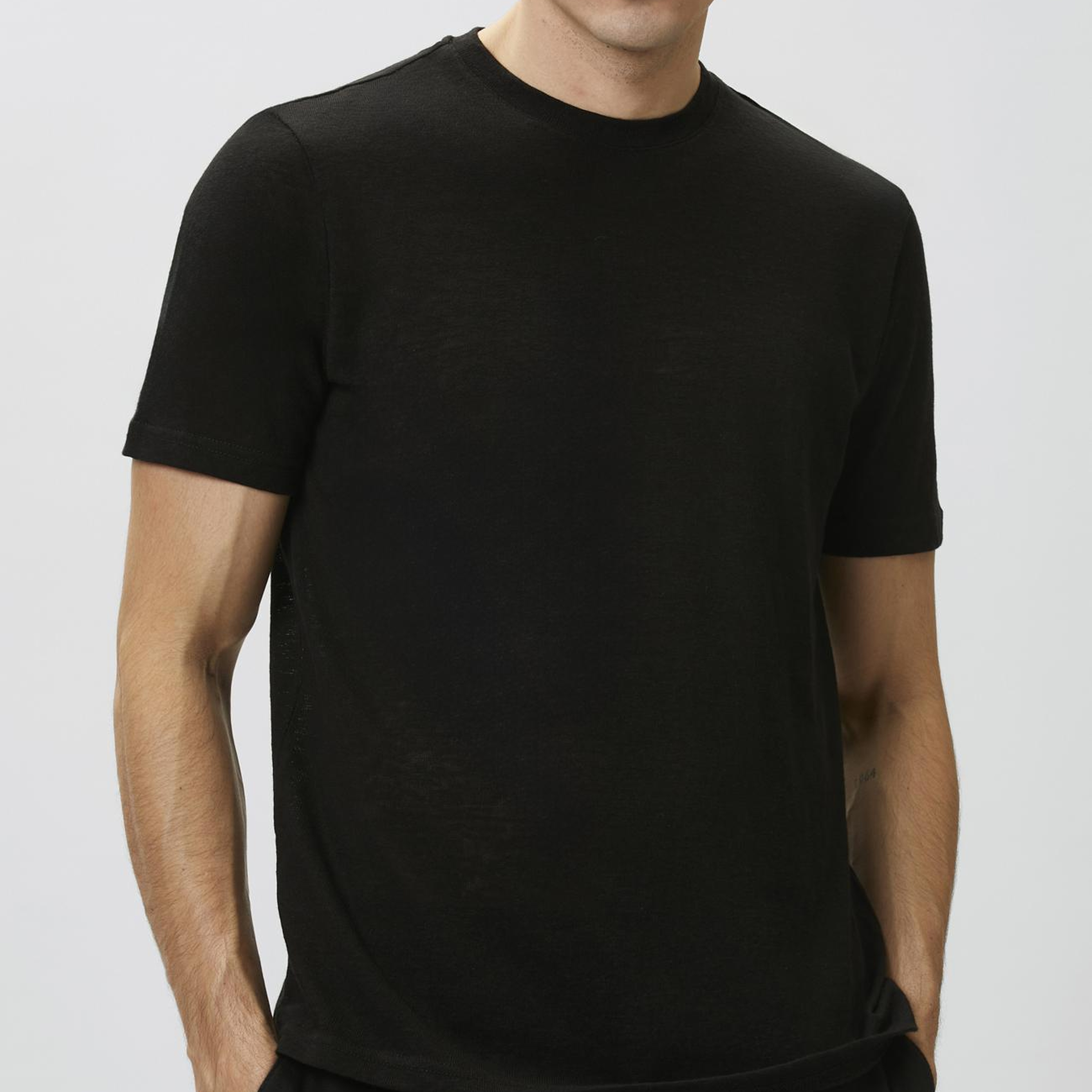 Network Erkek Siyah Basic T-shirt