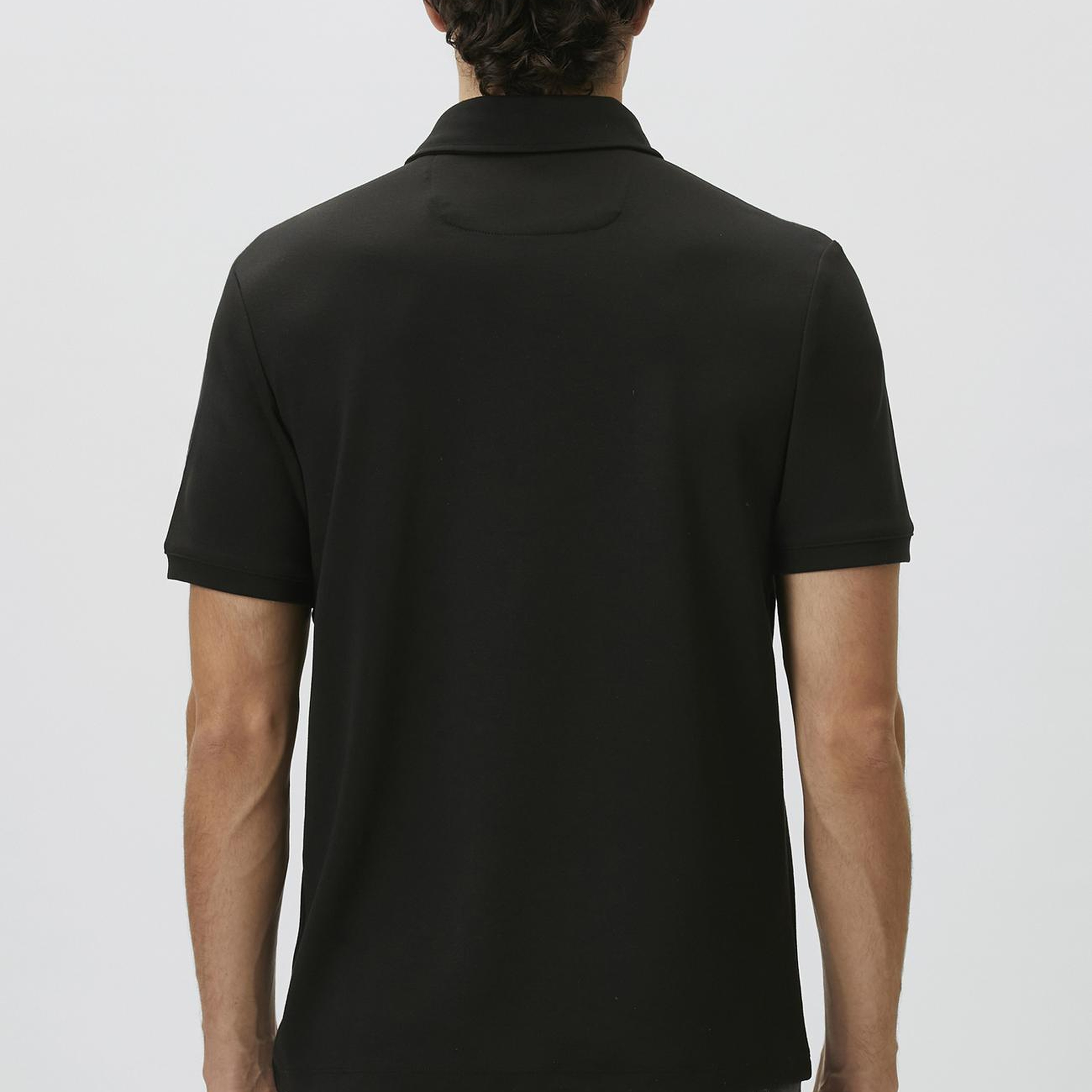 Network Erkek Comfort Fit Siyah Basic Polo Yaka Modal T-shirt