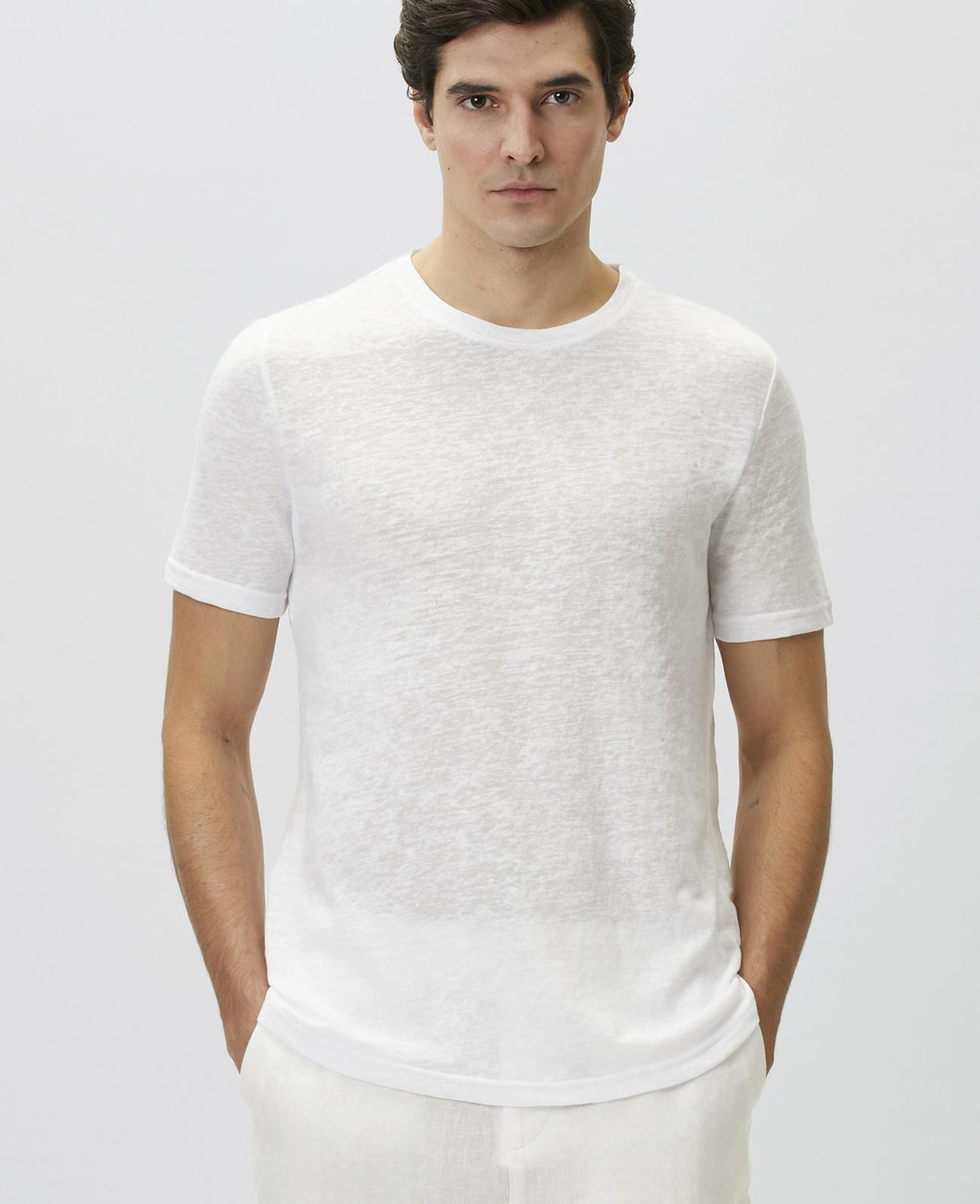 Network Erkek Beyaz Basic T-shirt