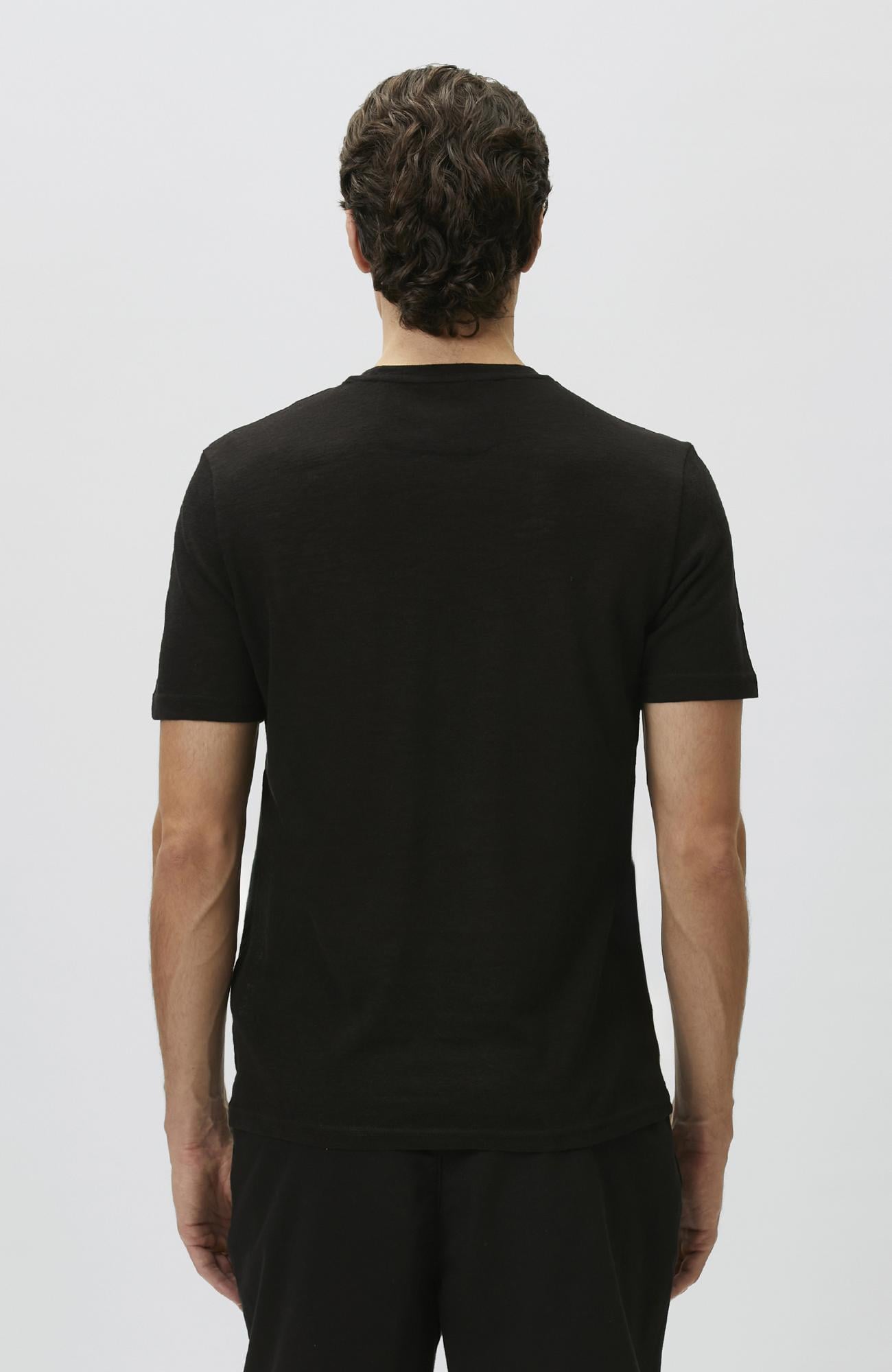 Network Erkek Siyah Basic T-shirt