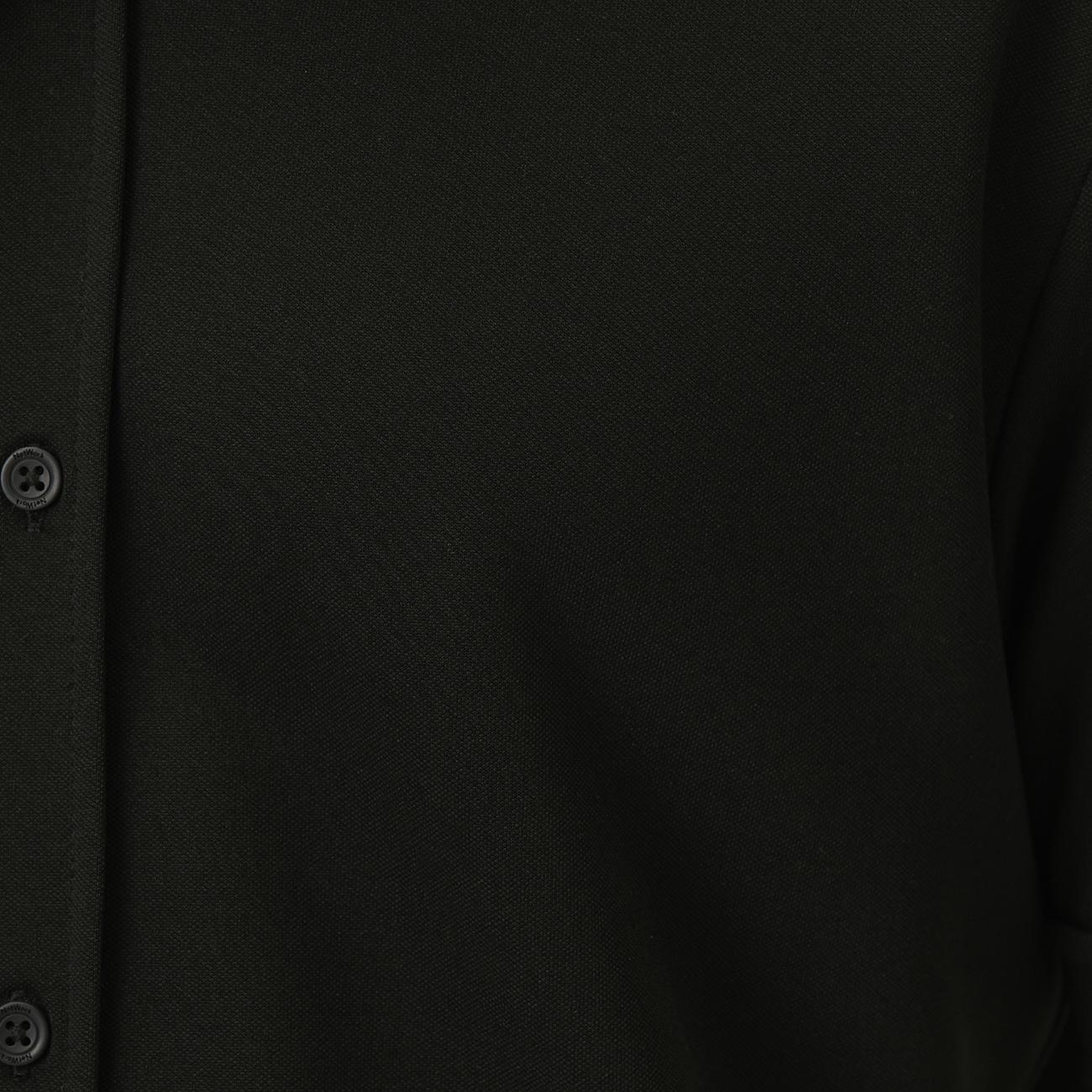 Network Erkek Slim Fit Siyah Kısa Kol Örme Gömlek