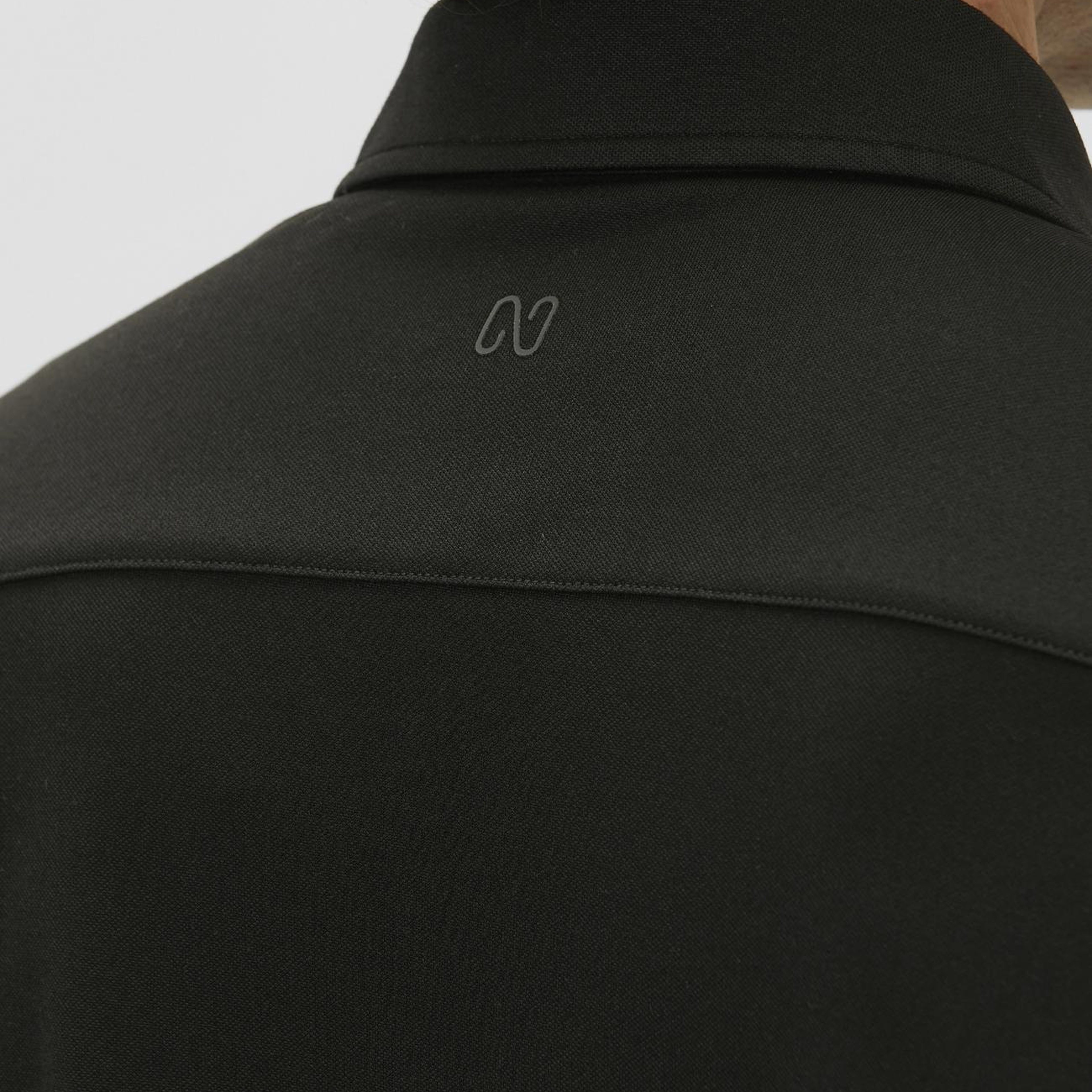 Network Erkek Slim Fit Siyah Kısa Kol Örme Gömlek