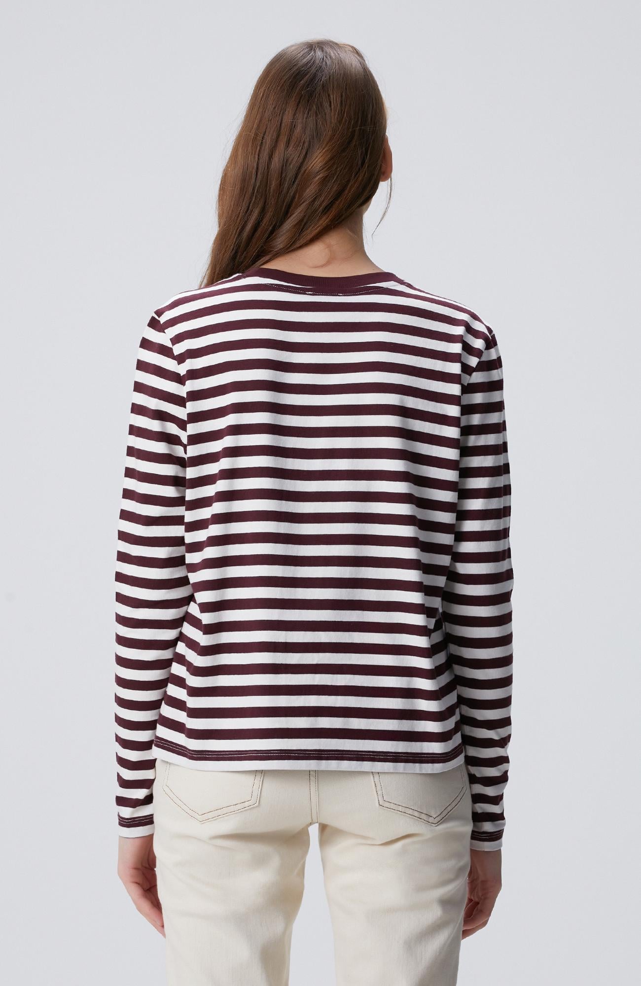 Network Kadın Beyaz Bordo T-Shirt