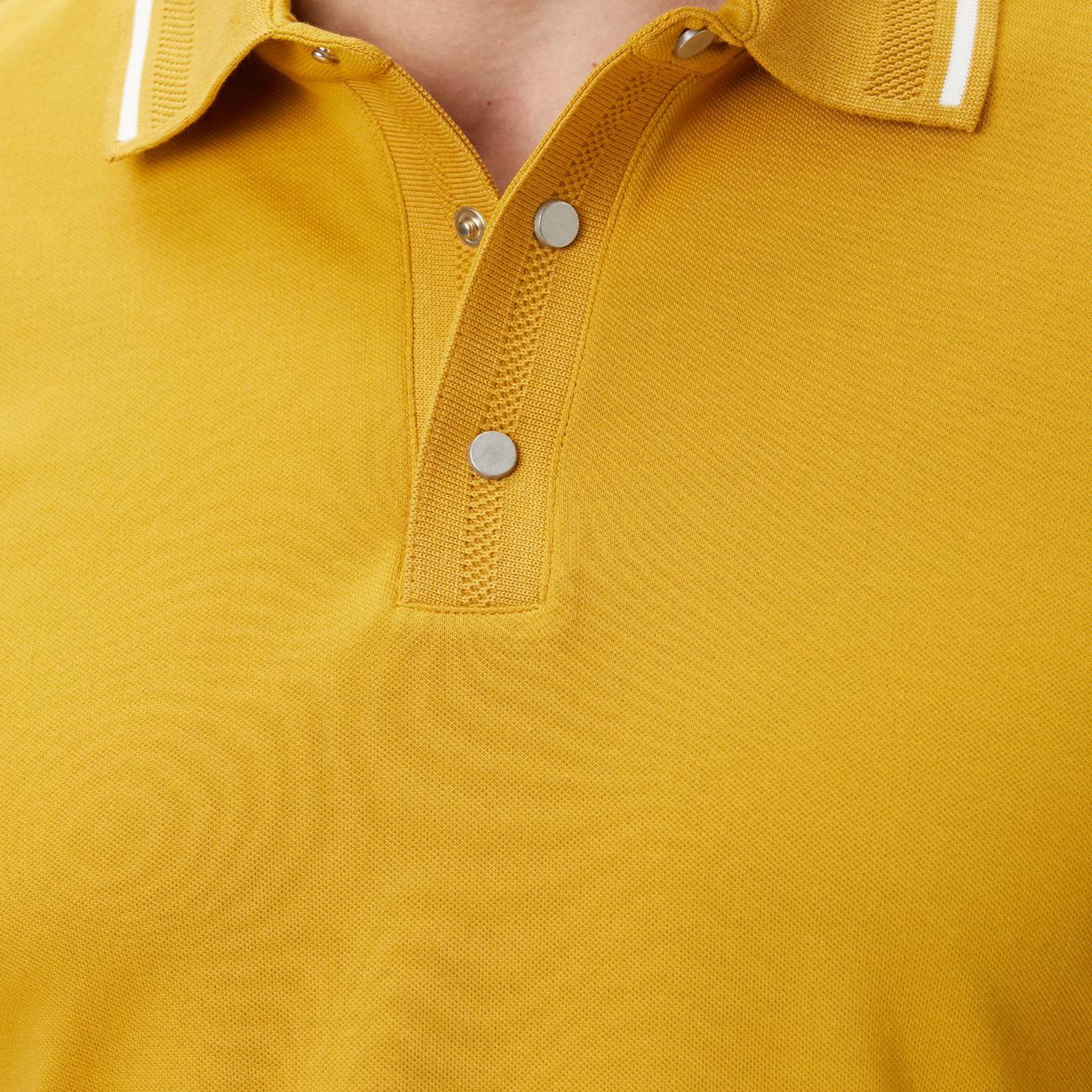 Network Erkek Sarı Polo Yaka Çıtçıtlı T-shirt