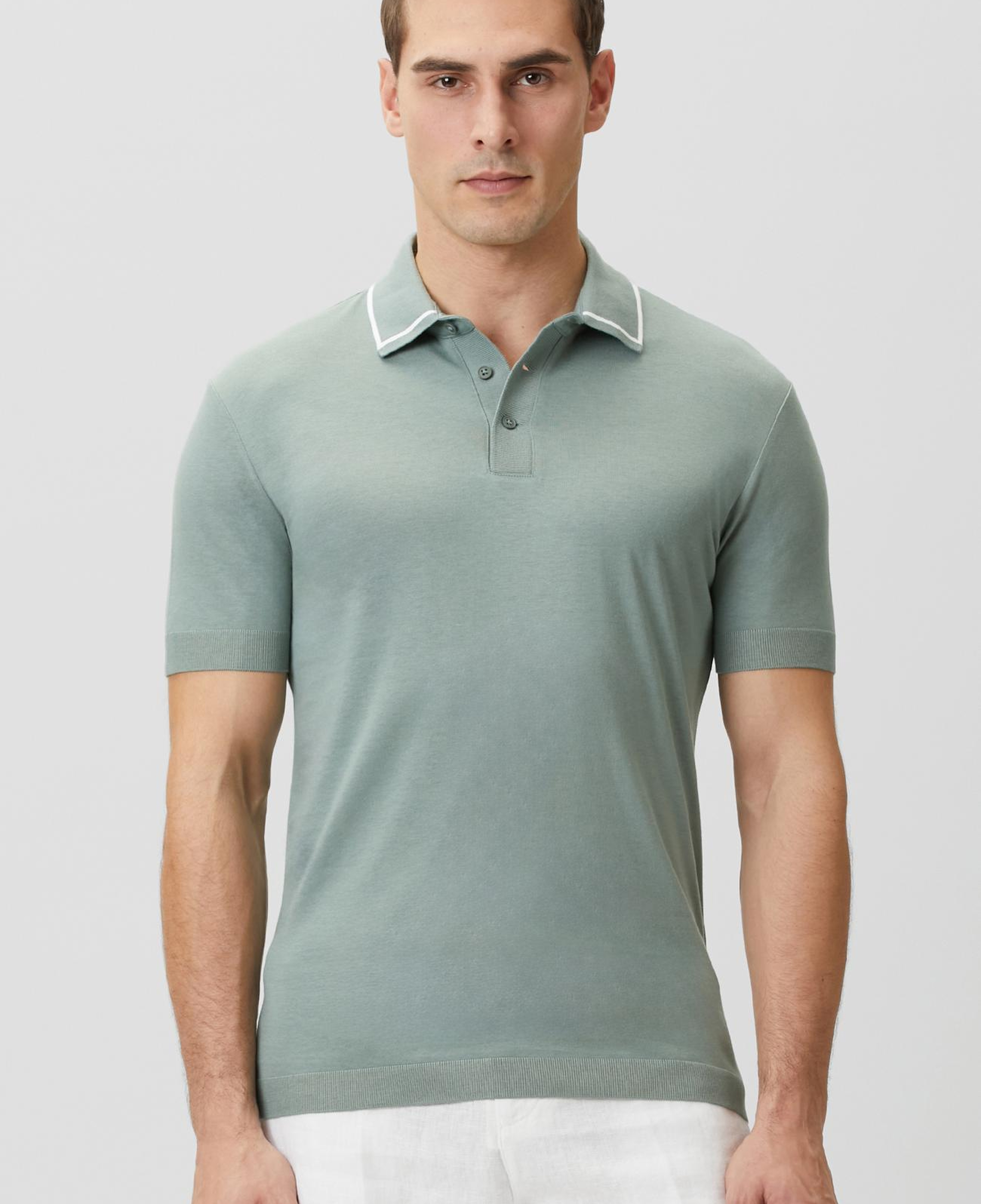 Network Erkek Mint Polo Yaka Düğmeli T-shirt