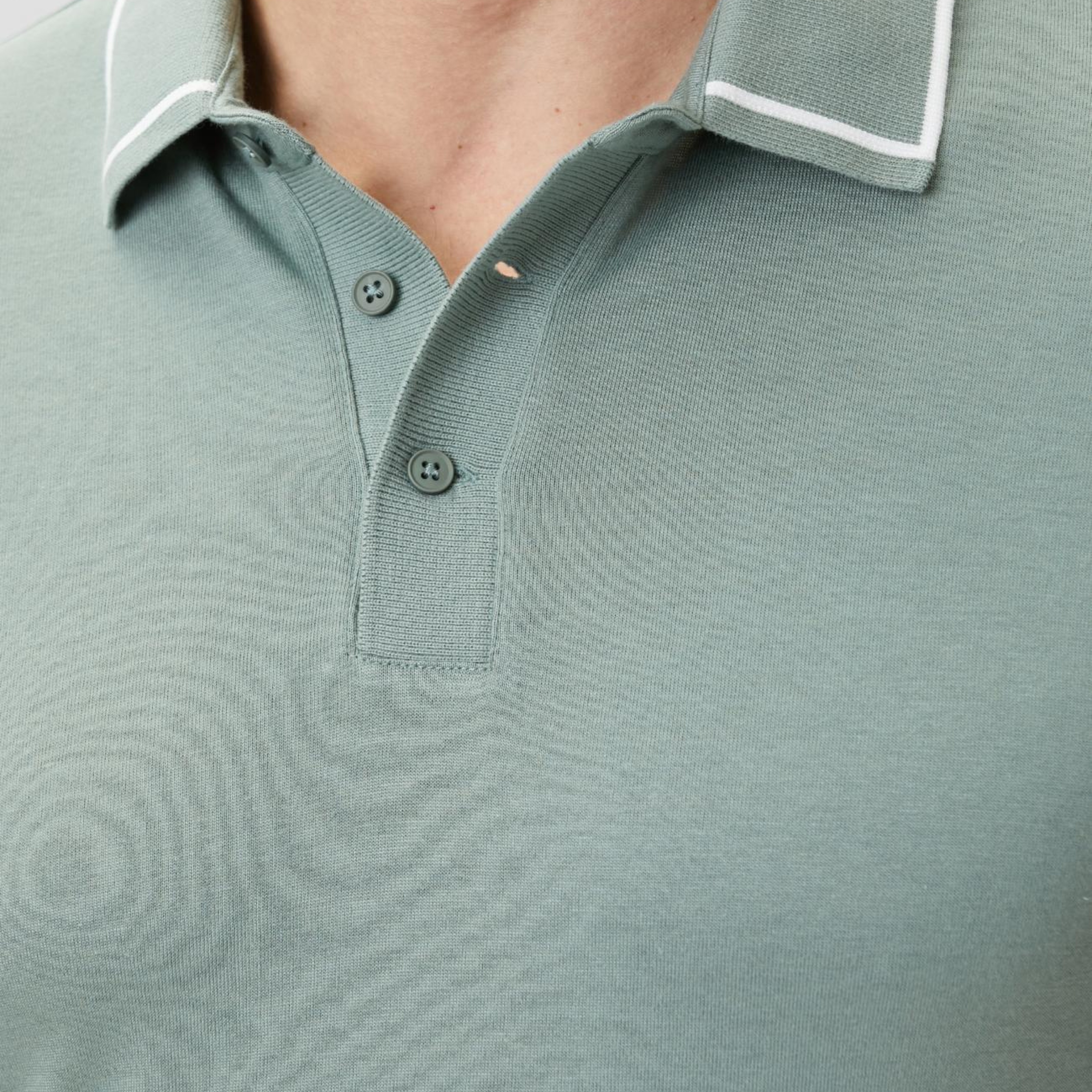 Network Erkek Mint Polo Yaka Düğmeli T-shirt