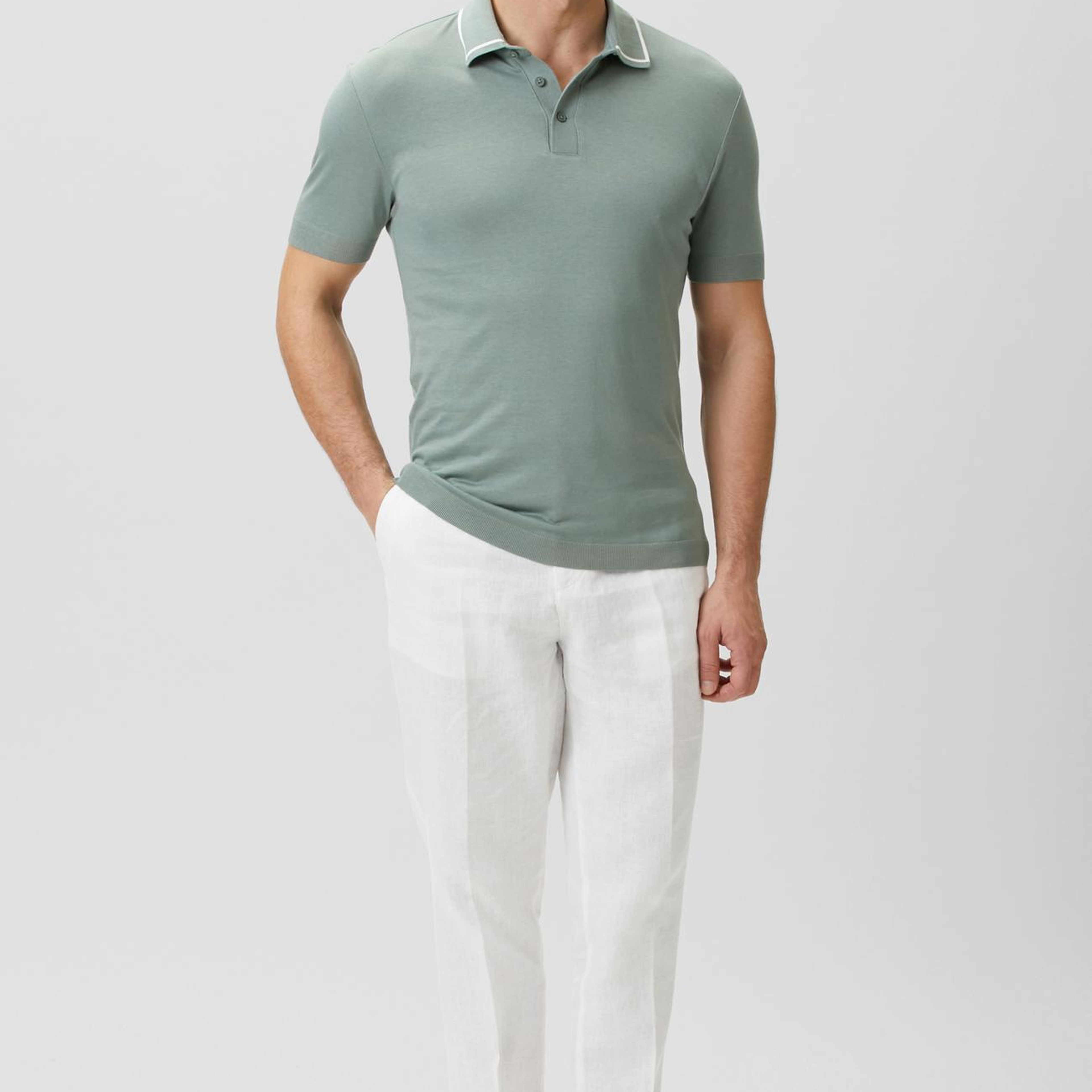 Network Erkek Mint Polo Yaka Düğmeli T-shirt