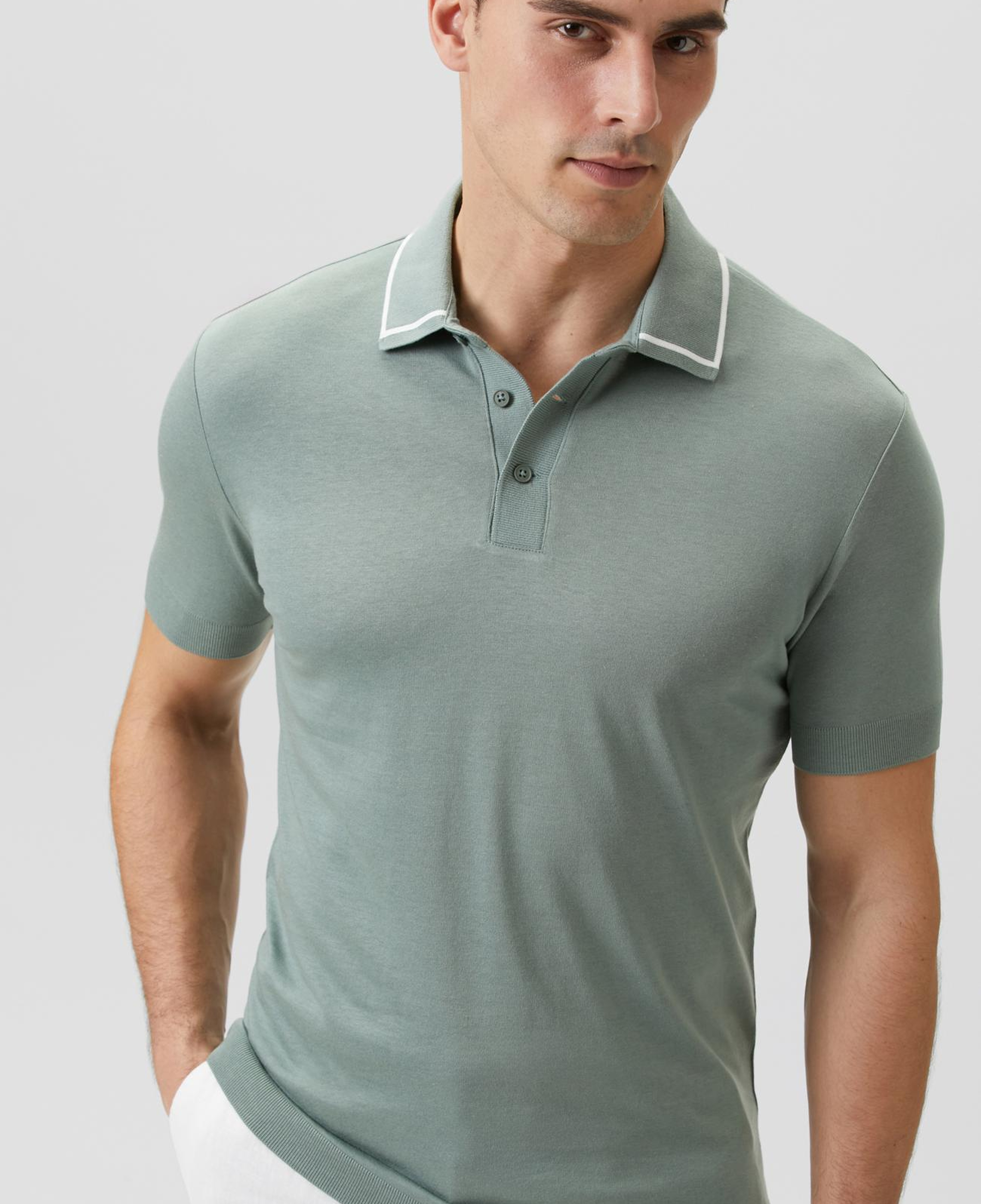Network Erkek Mint Polo Yaka Düğmeli T-shirt