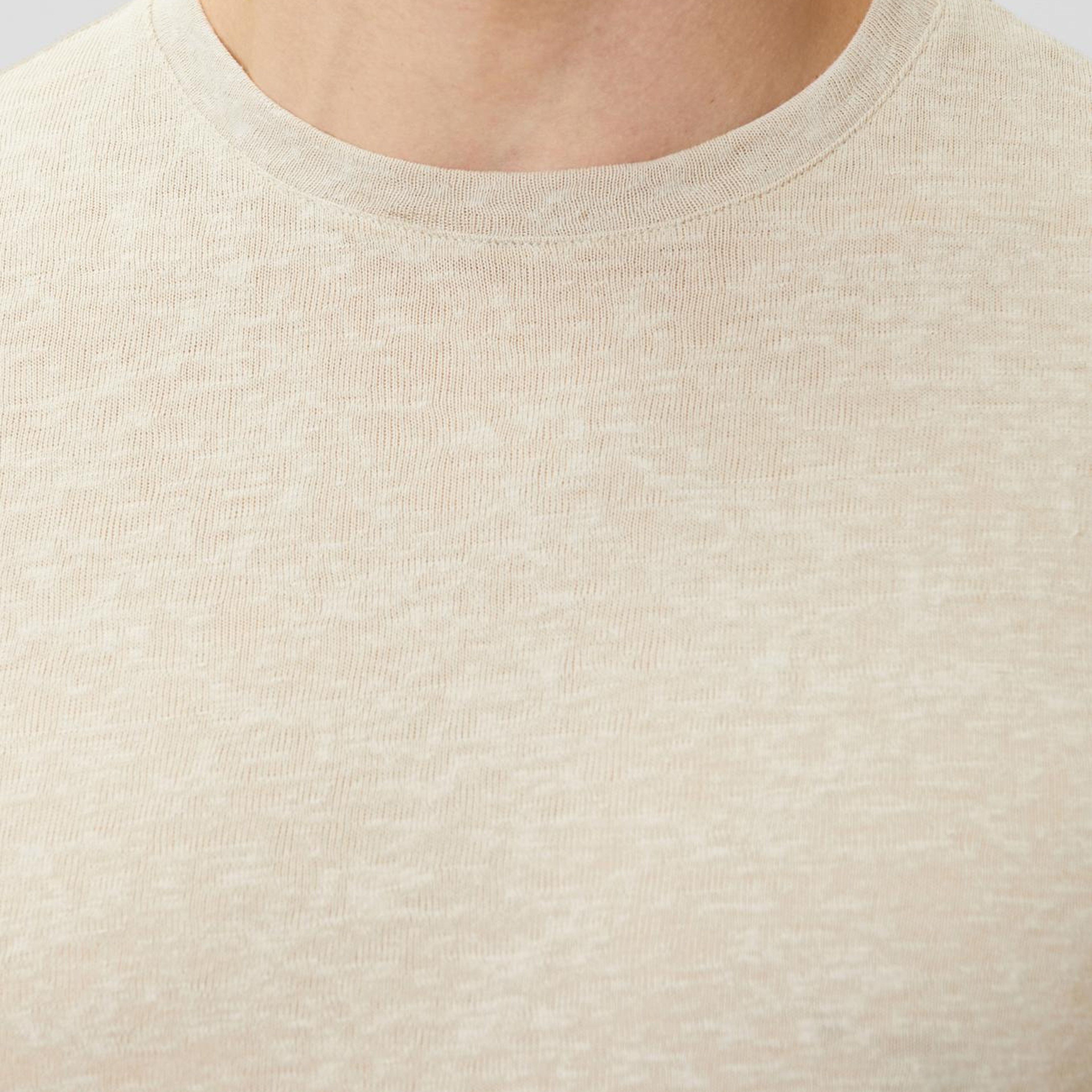 Network Erkek Bej Basic T-shirt