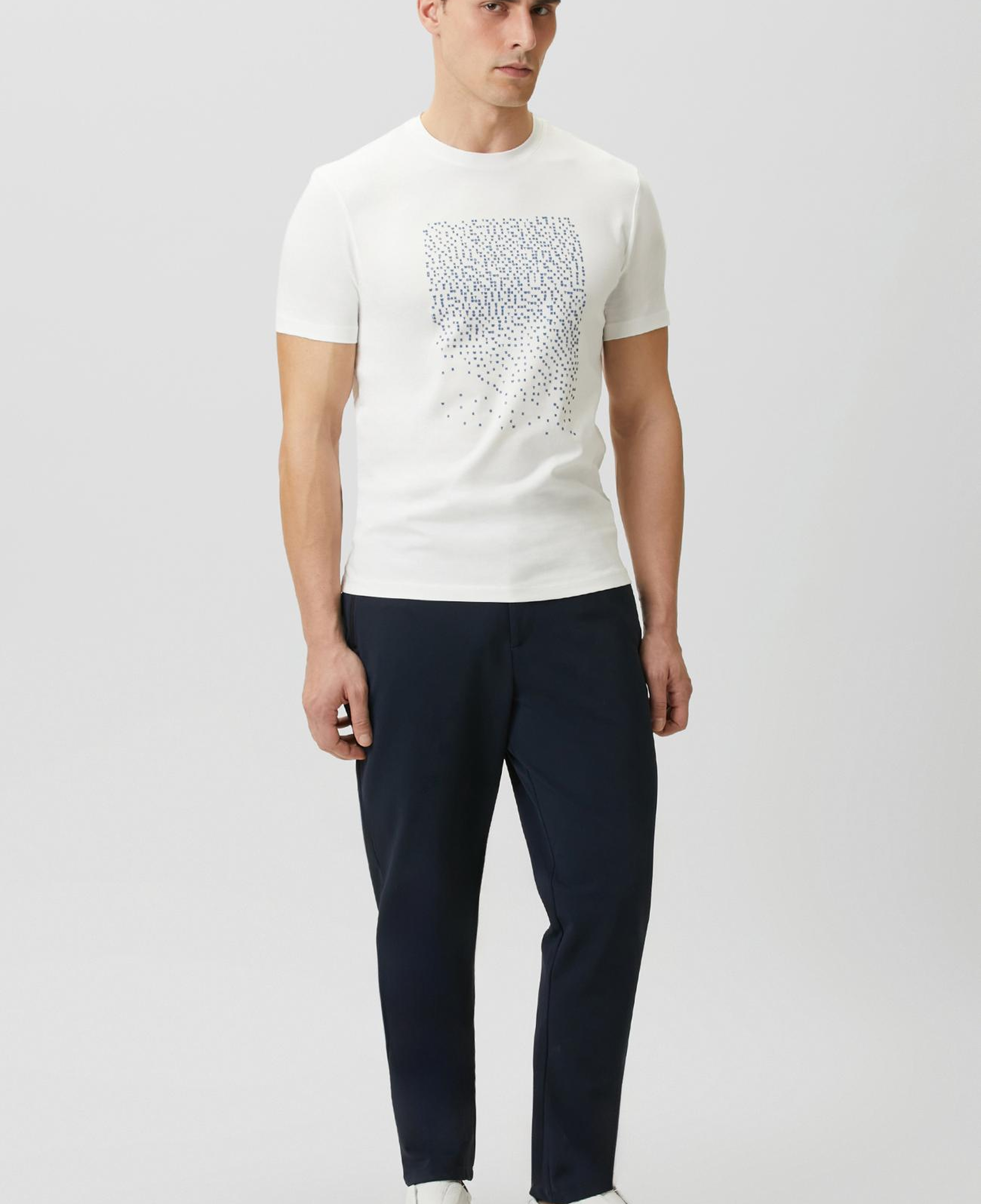 Network Erkek N-Tech Beyaz  Mini Harf Baskılı T-shirt