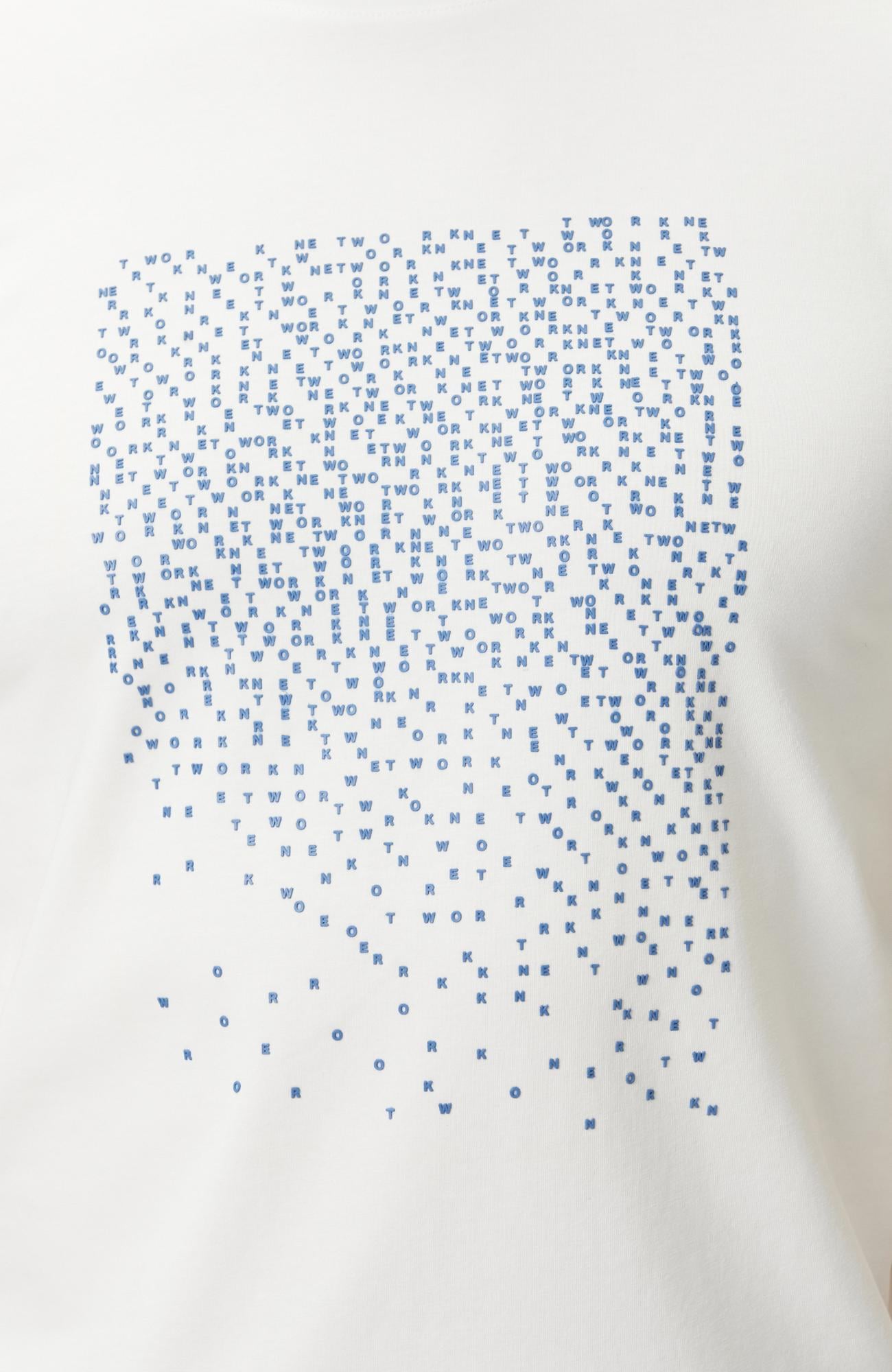 Network Erkek N-Tech Beyaz Mini Harf Baskılı T-shirt