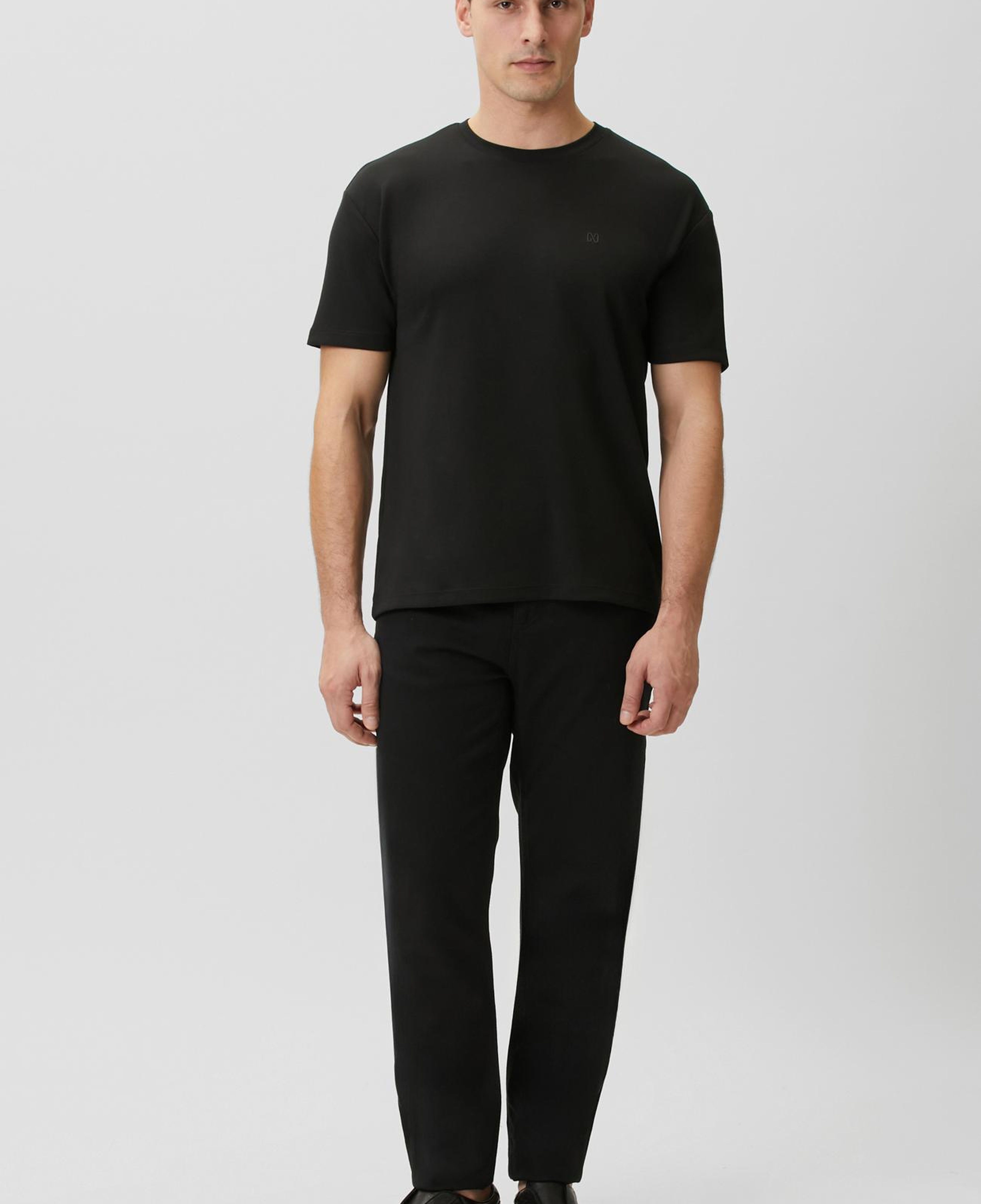 Network Erkek Comfort Siyah Basic Bisiklet Yaka Modal T-shirt