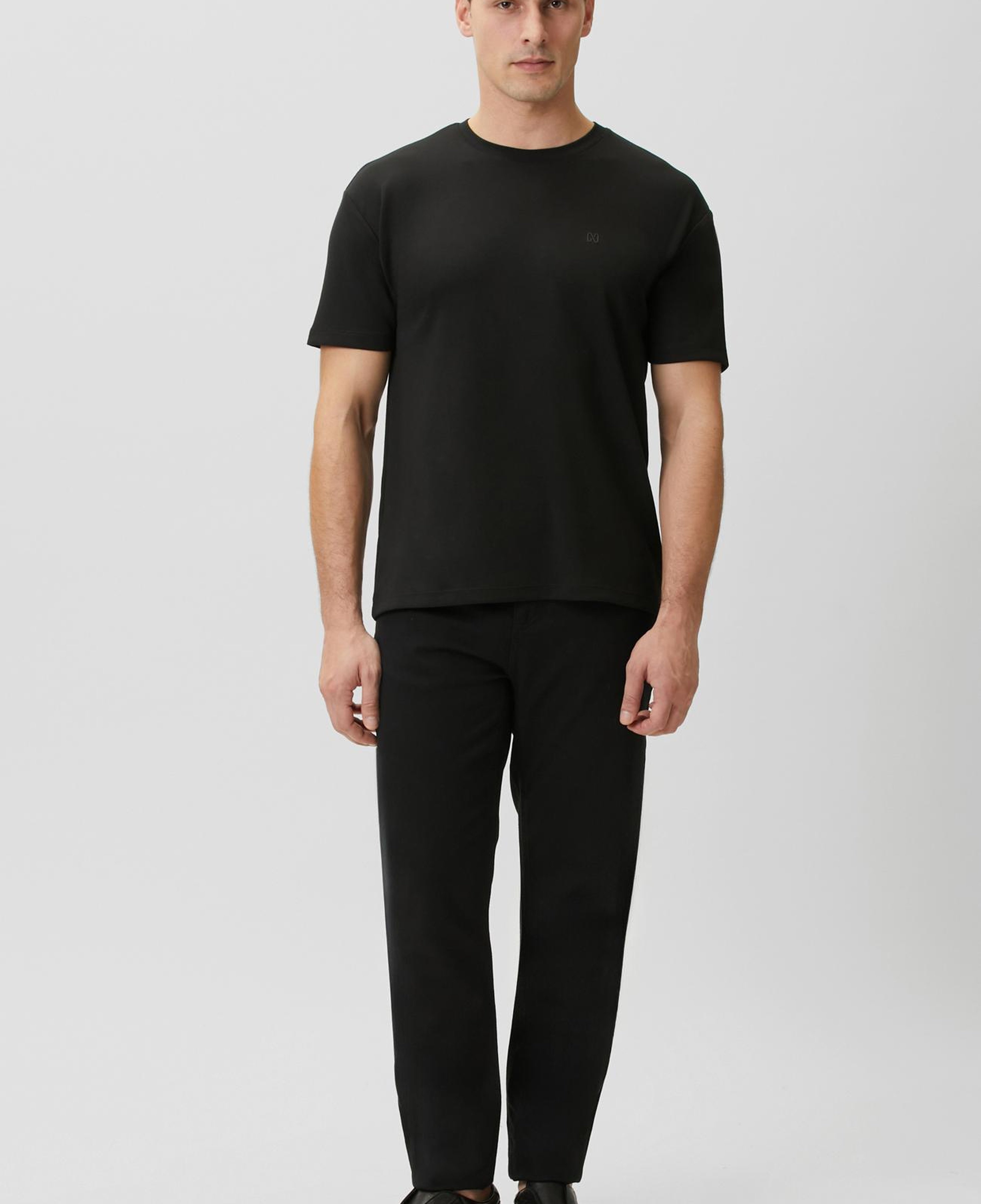 Network Erkek Comfort Siyah Basic Bisiklet Yaka Modal T-shirt