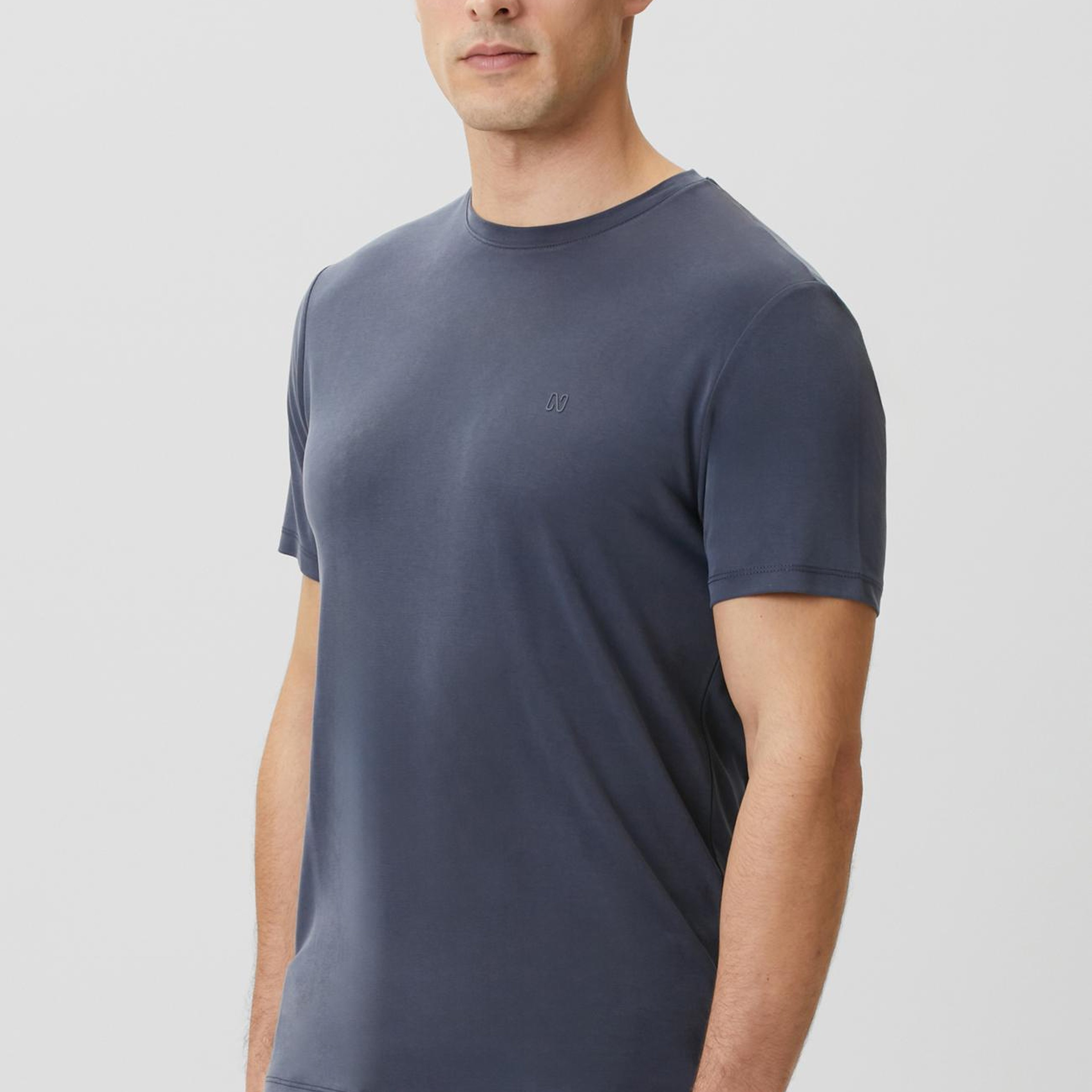 Network Erkek Comfort Fit Indigo Bisiklet Yaka Modal T-shirt