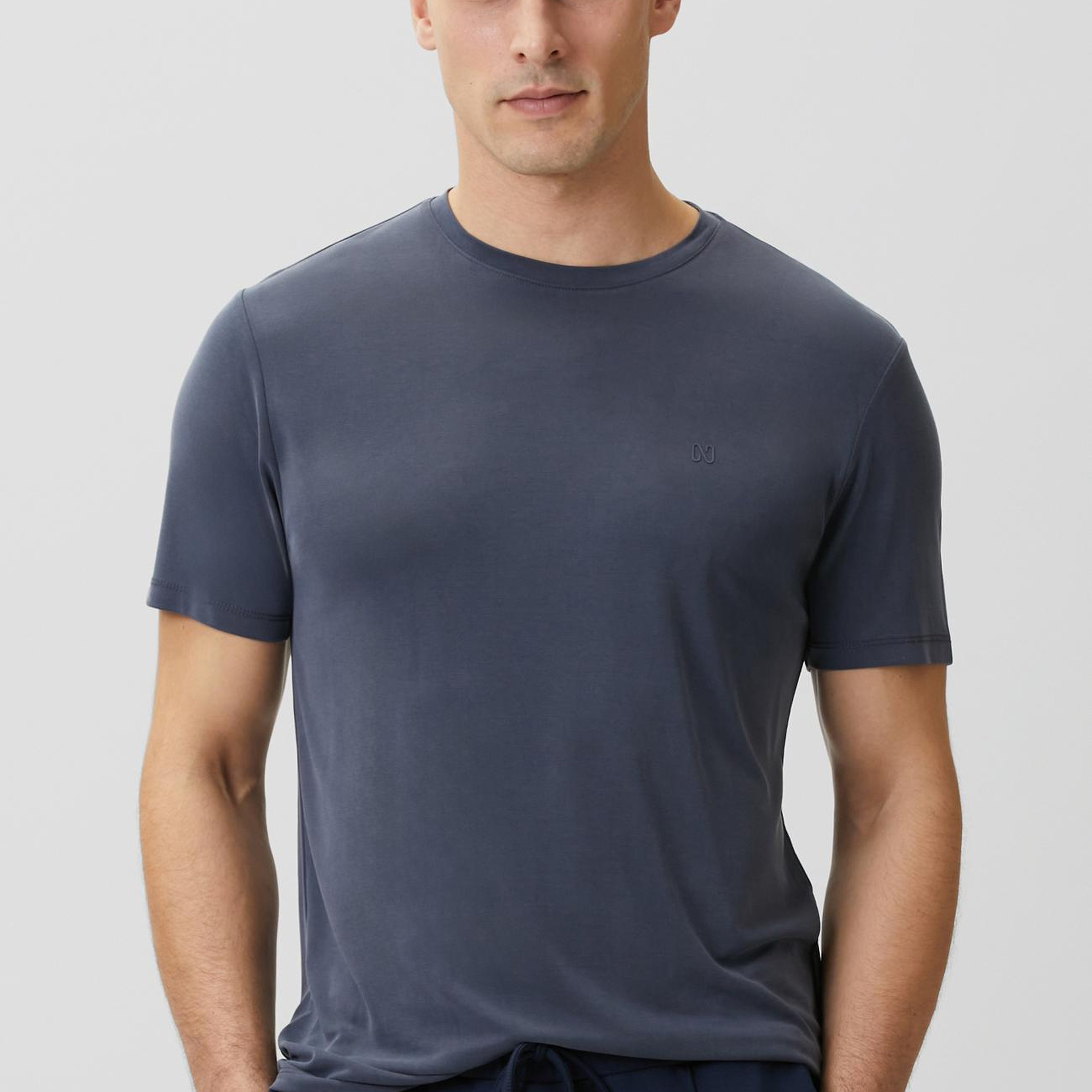 Network Erkek Comfort Fit Indigo Bisiklet Yaka Modal T-shirt