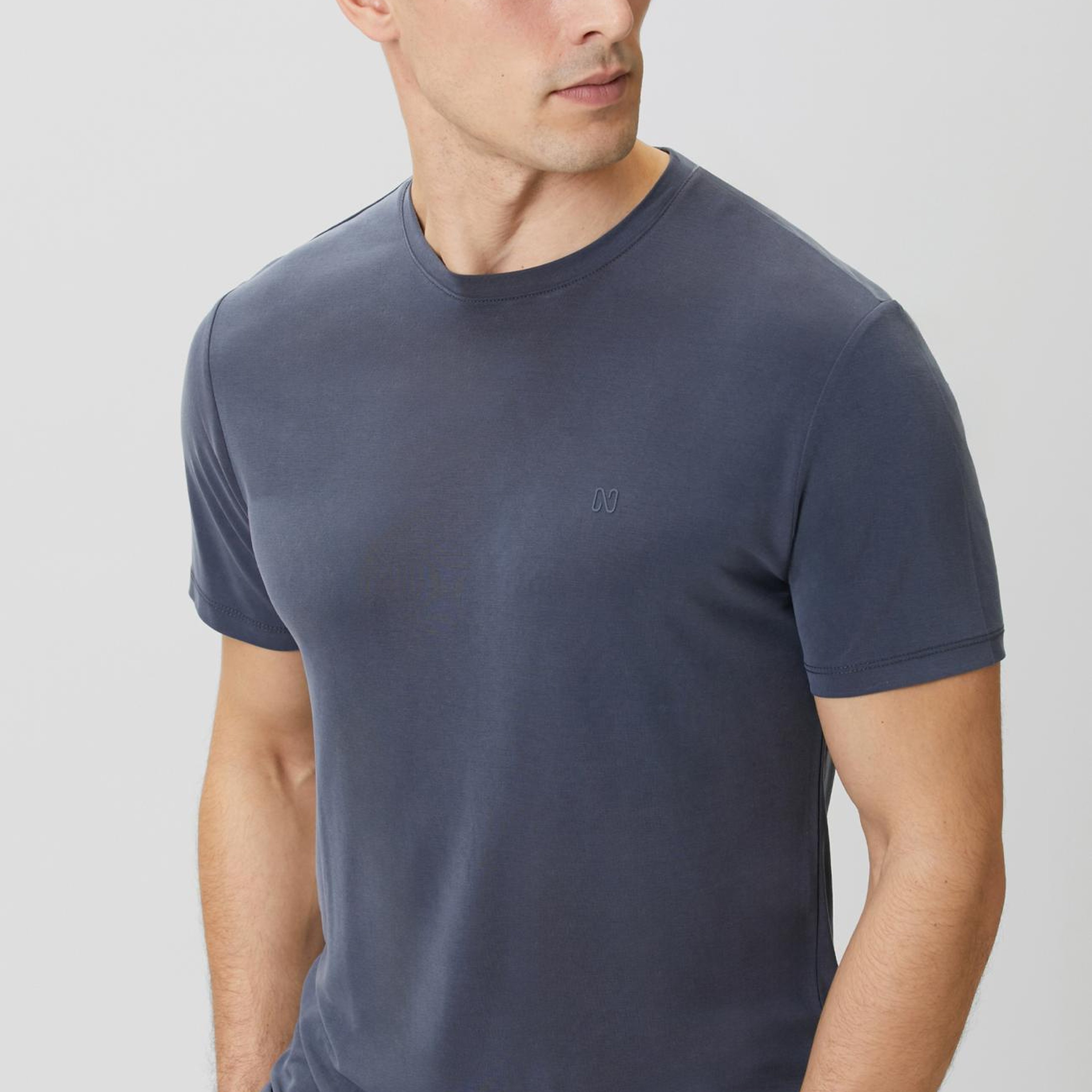 Network Erkek Comfort Fit Indigo Bisiklet Yaka Modal T-shirt
