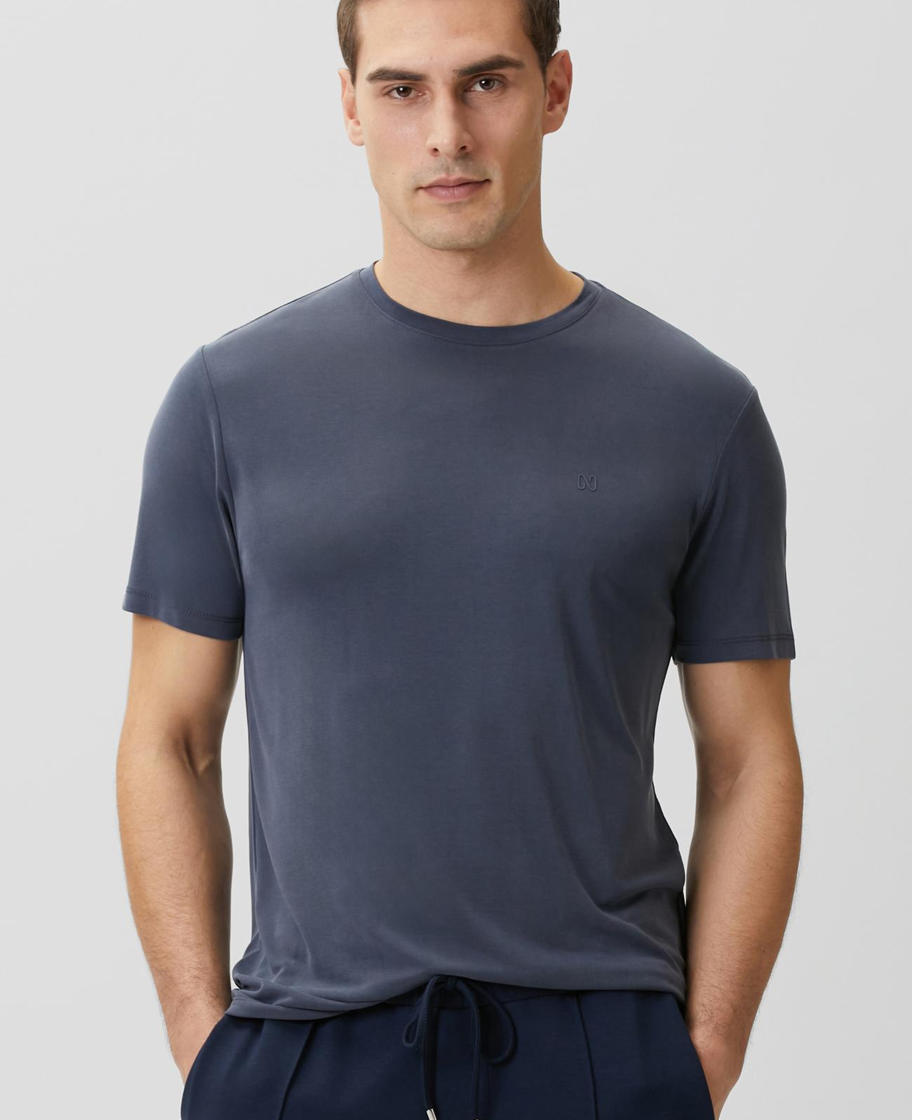Network Erkek Comfort Fit Indigo Bisiklet Yaka Modal T-shirt