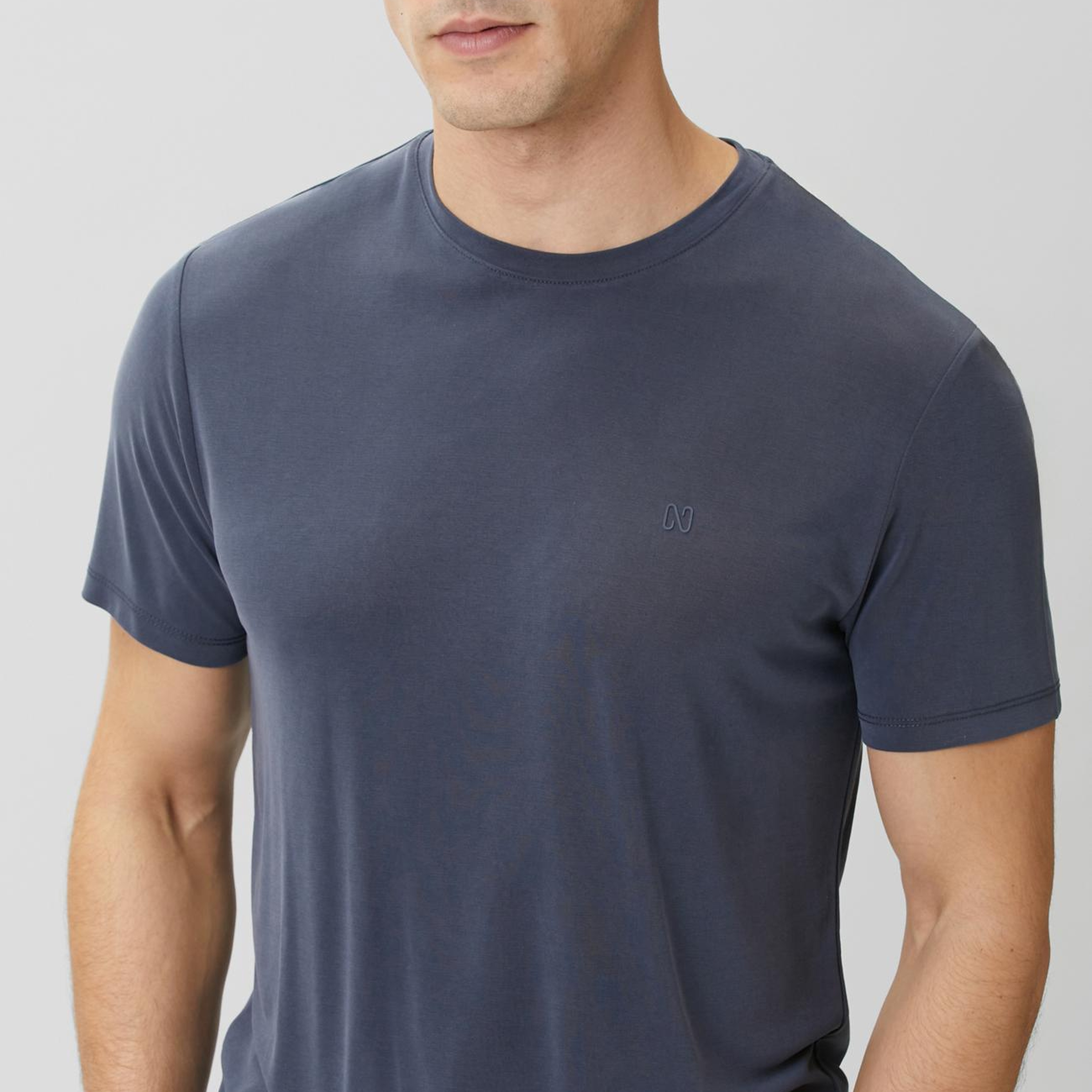Network Erkek Comfort Fit Indigo Bisiklet Yaka Modal T-shirt