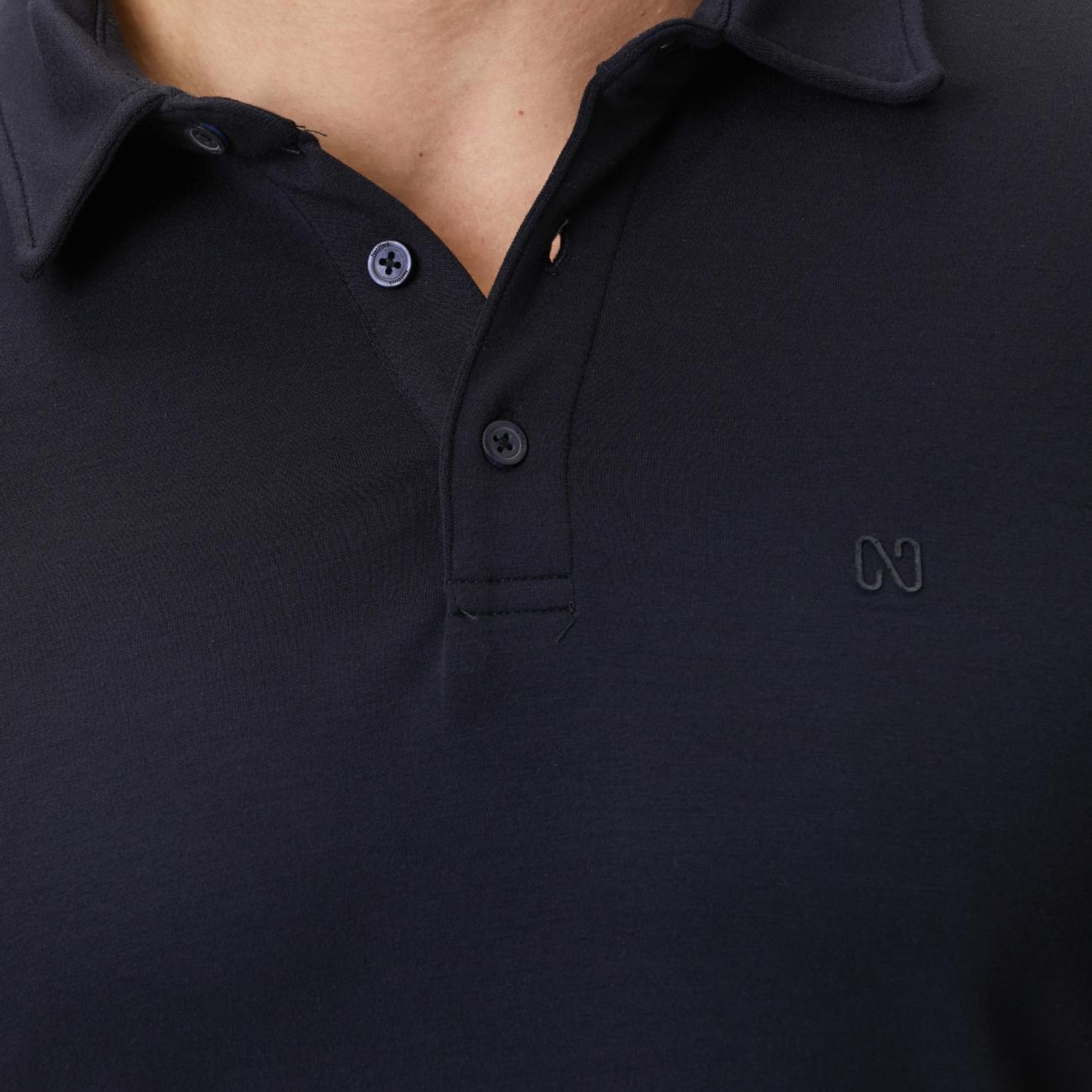Network Erkek Lacivert Basic Polo Modal T-shirt