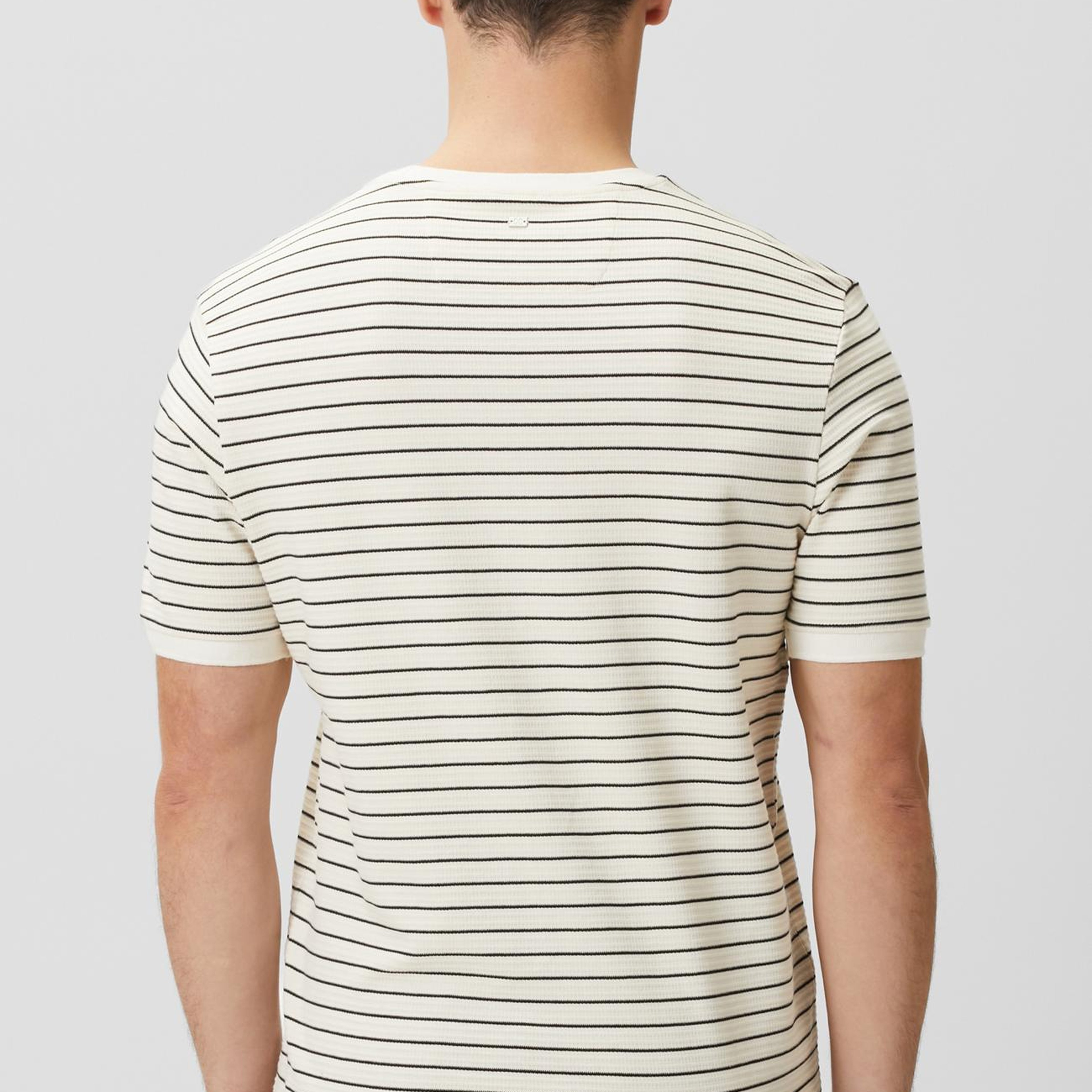 Network Erkek Çizgili Marin Desen T-shirt