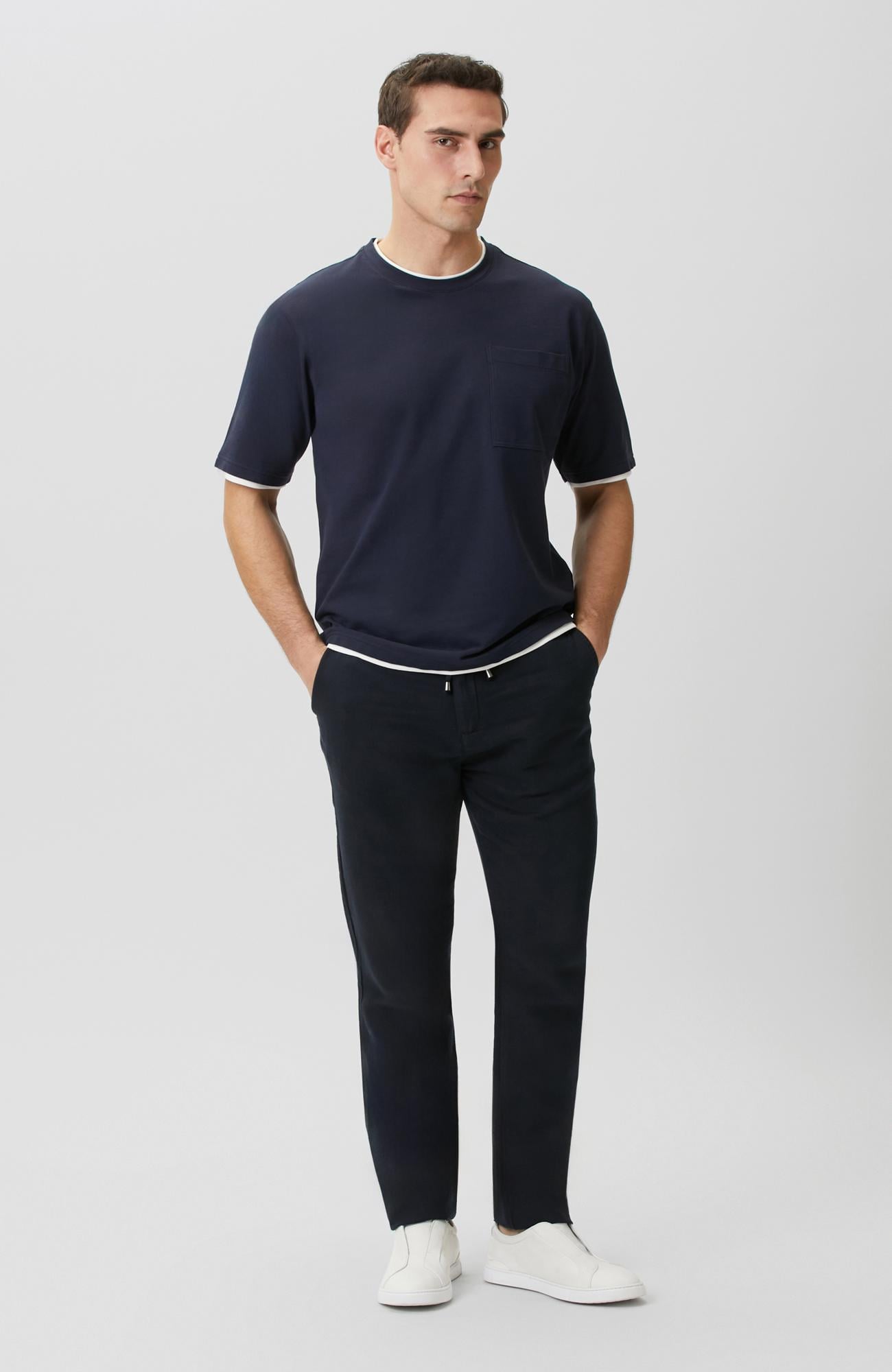Network Erkek Lacivert Cepli Pike T-shirt