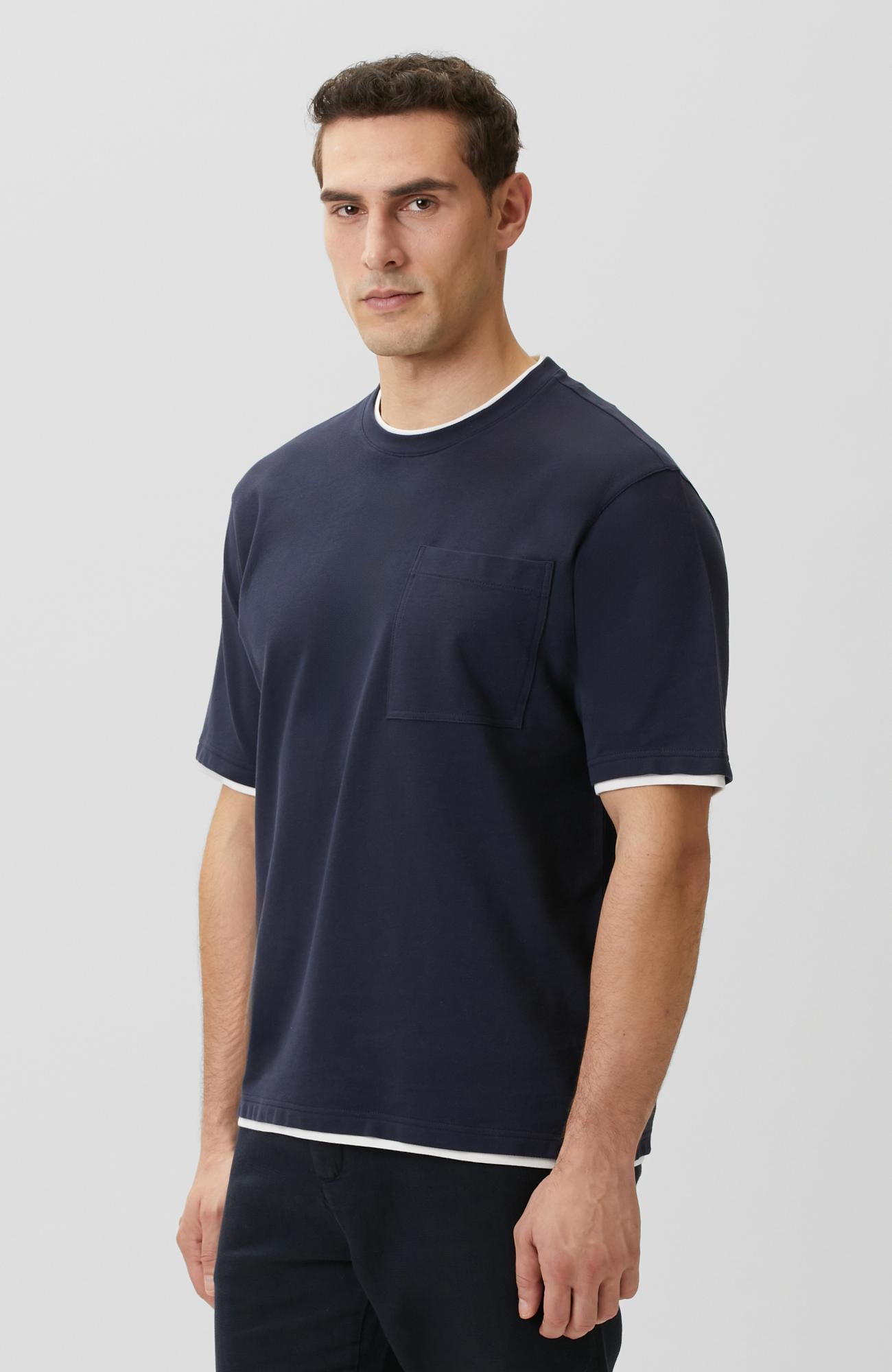 Network Erkek Lacivert Cepli Pike T-shirt