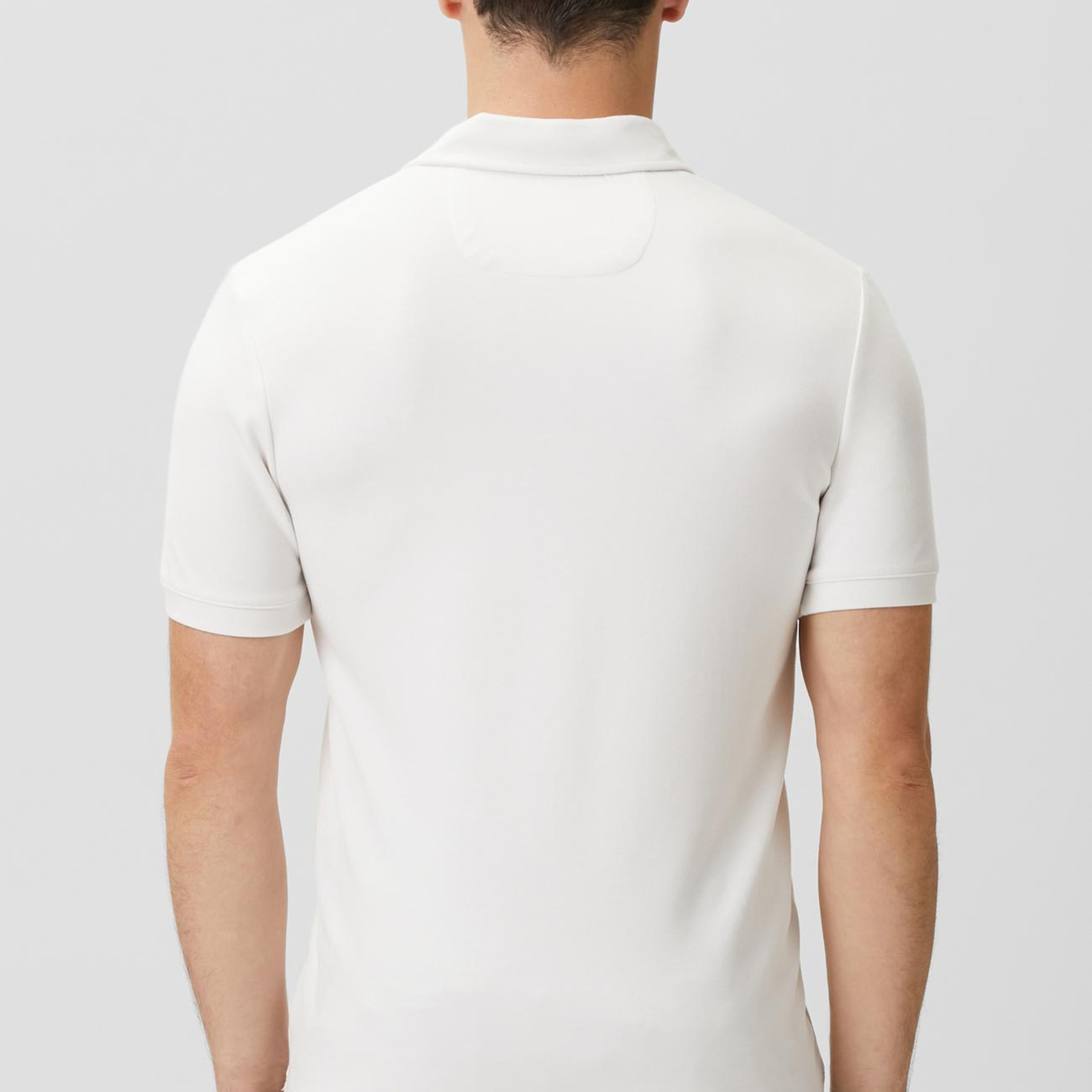 Network Erkek Kırık Beyaz Basic Polo Modal T-shirt