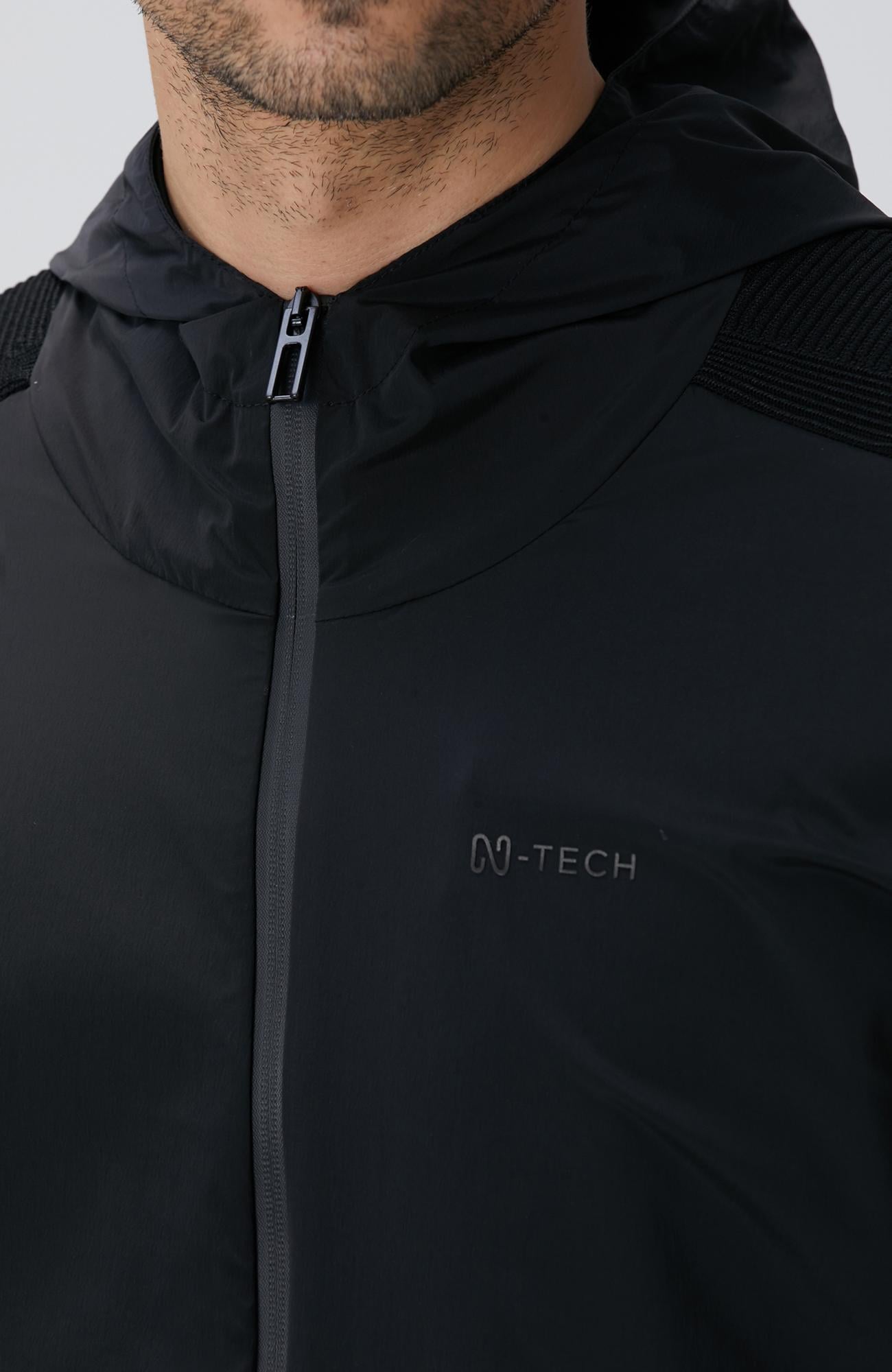 Network Erkek N-Tech Siyah Scuba Detaylı Triko Mont