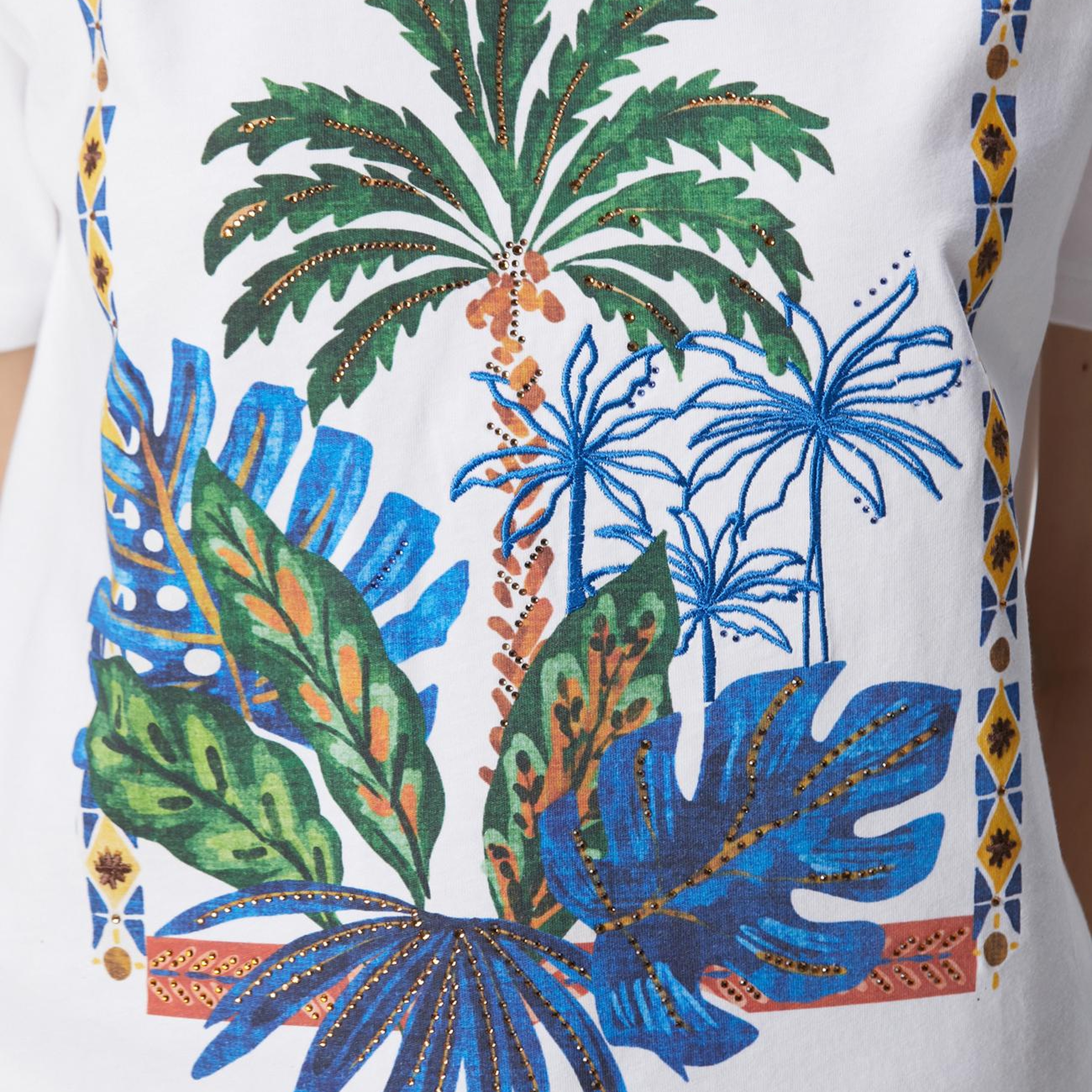 Network Kadın Kırık Beyaz Ön ve Arka Beden Baskılı T-shirt
