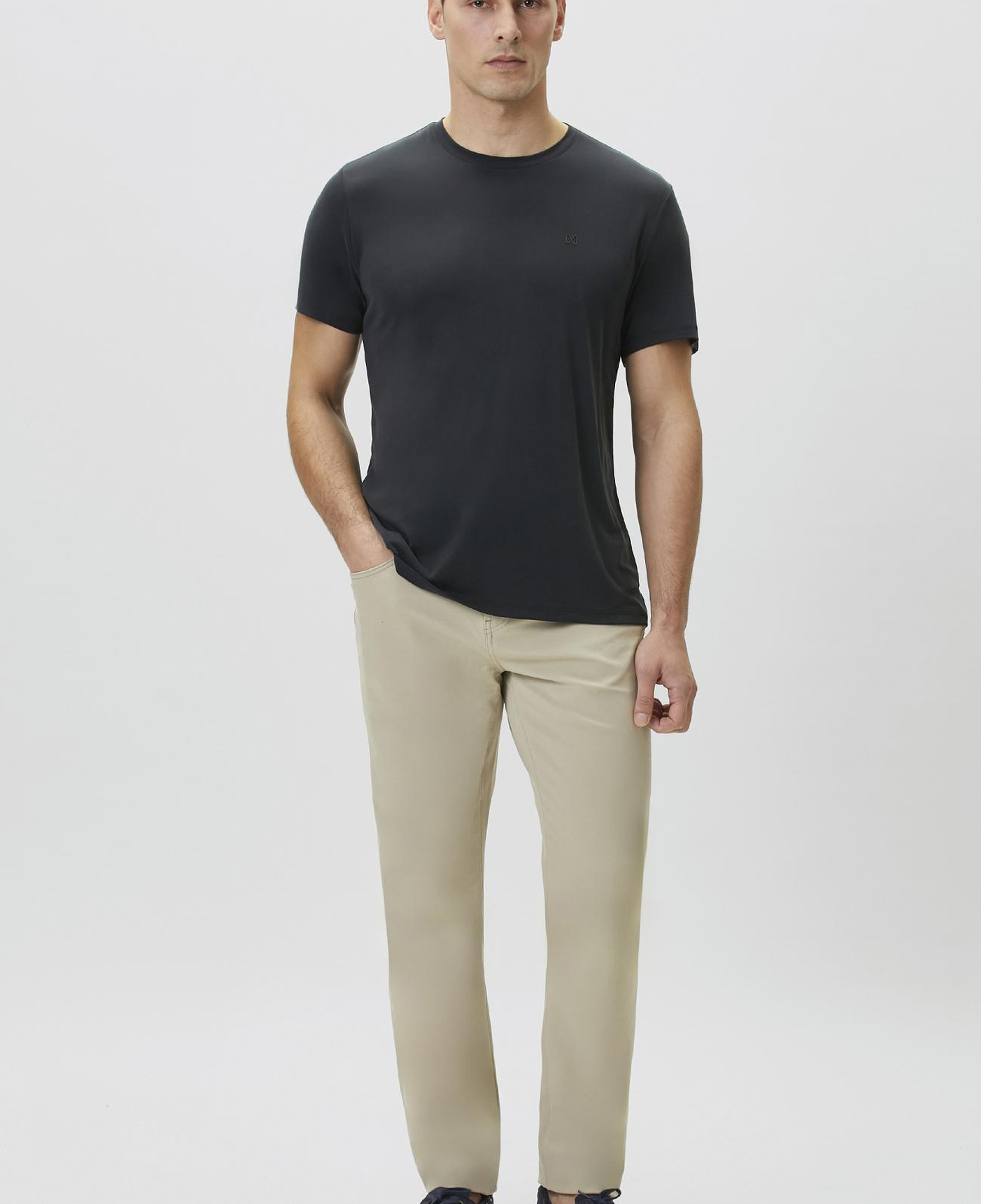 Network Erkek Siyah Basic Modal T-shirt