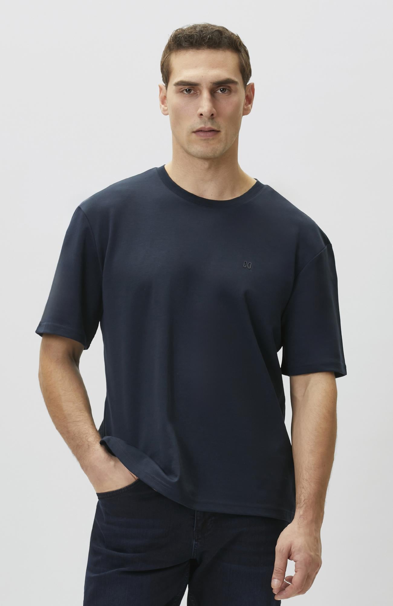 Network Erkek Lacivert Comfort Fit T-shirt