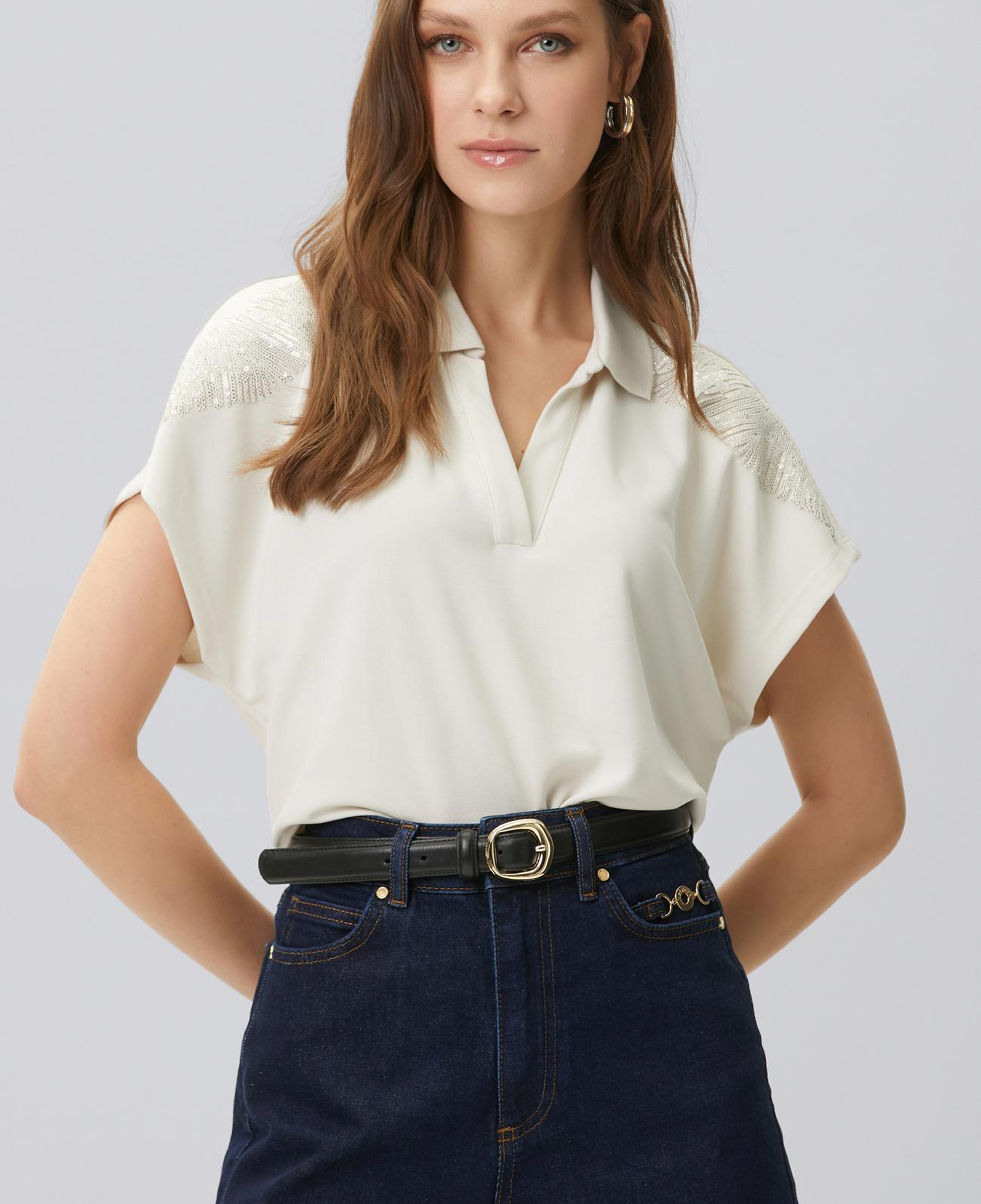 Network Kadın Taş Nakış Detaylı T-shirt