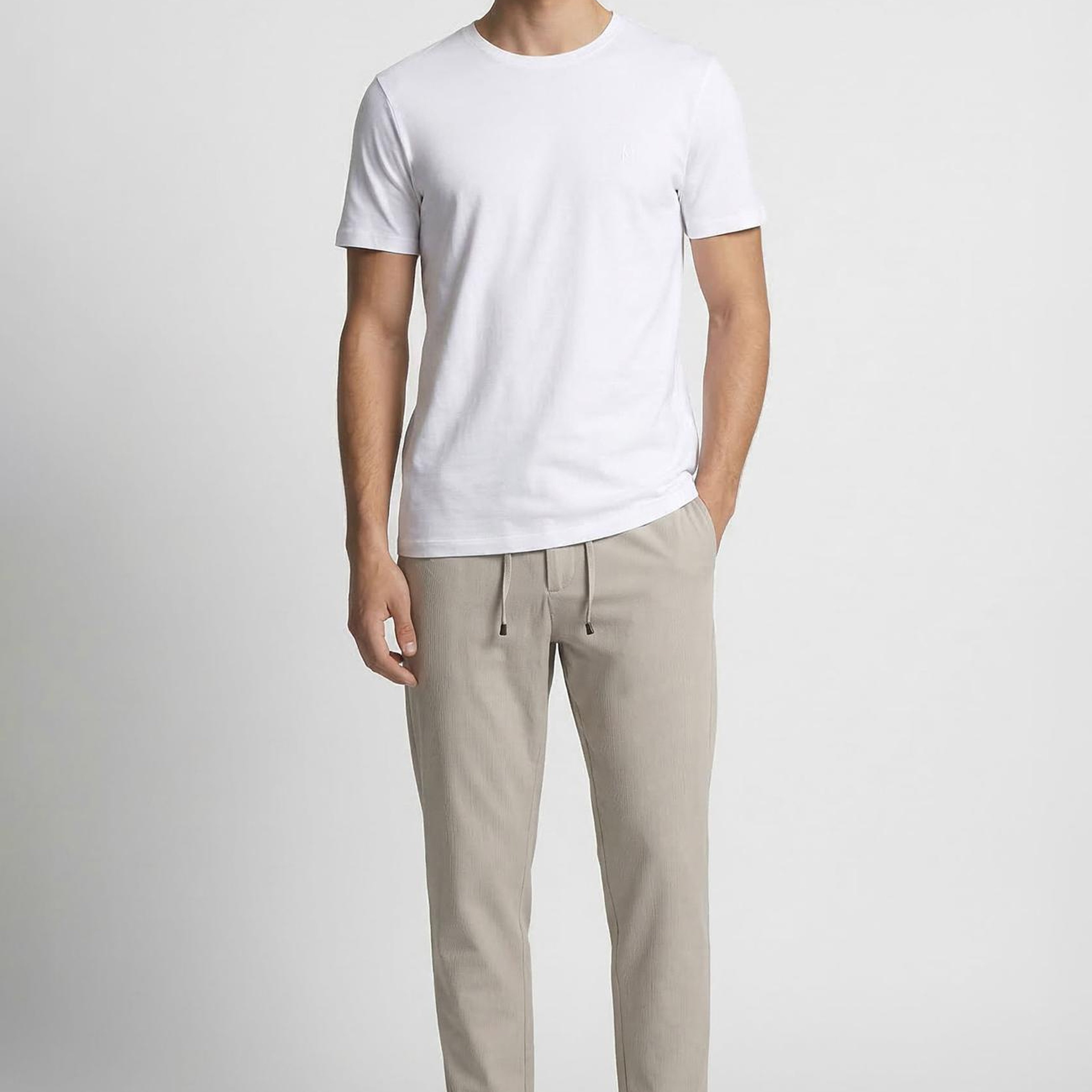 Network Erkek Beyaz Basic T-shirt