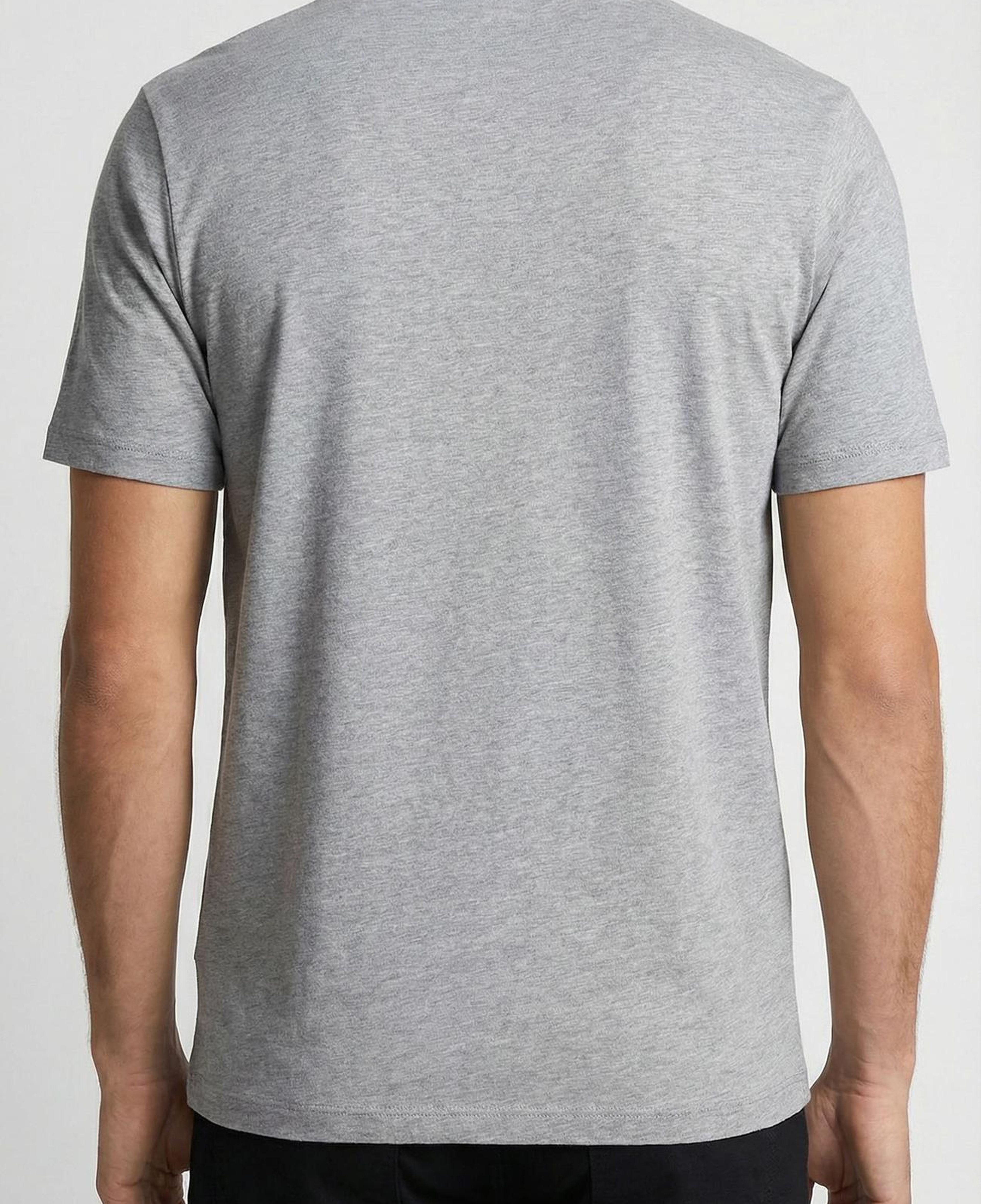 Network Erkek Gri Melanj Basic T-shirt
