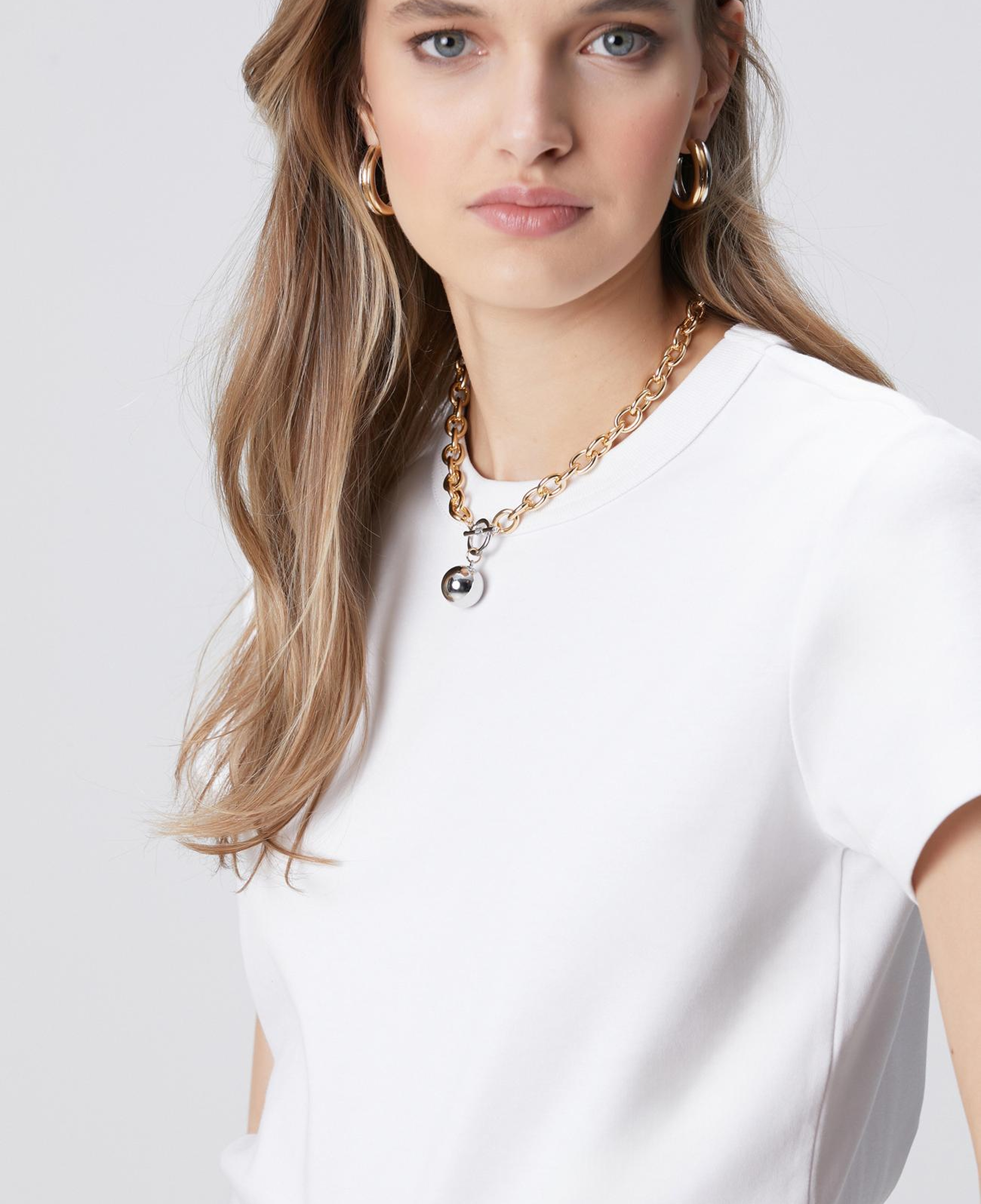 Network Kadın Kırık Beyaz Basic T-shirt