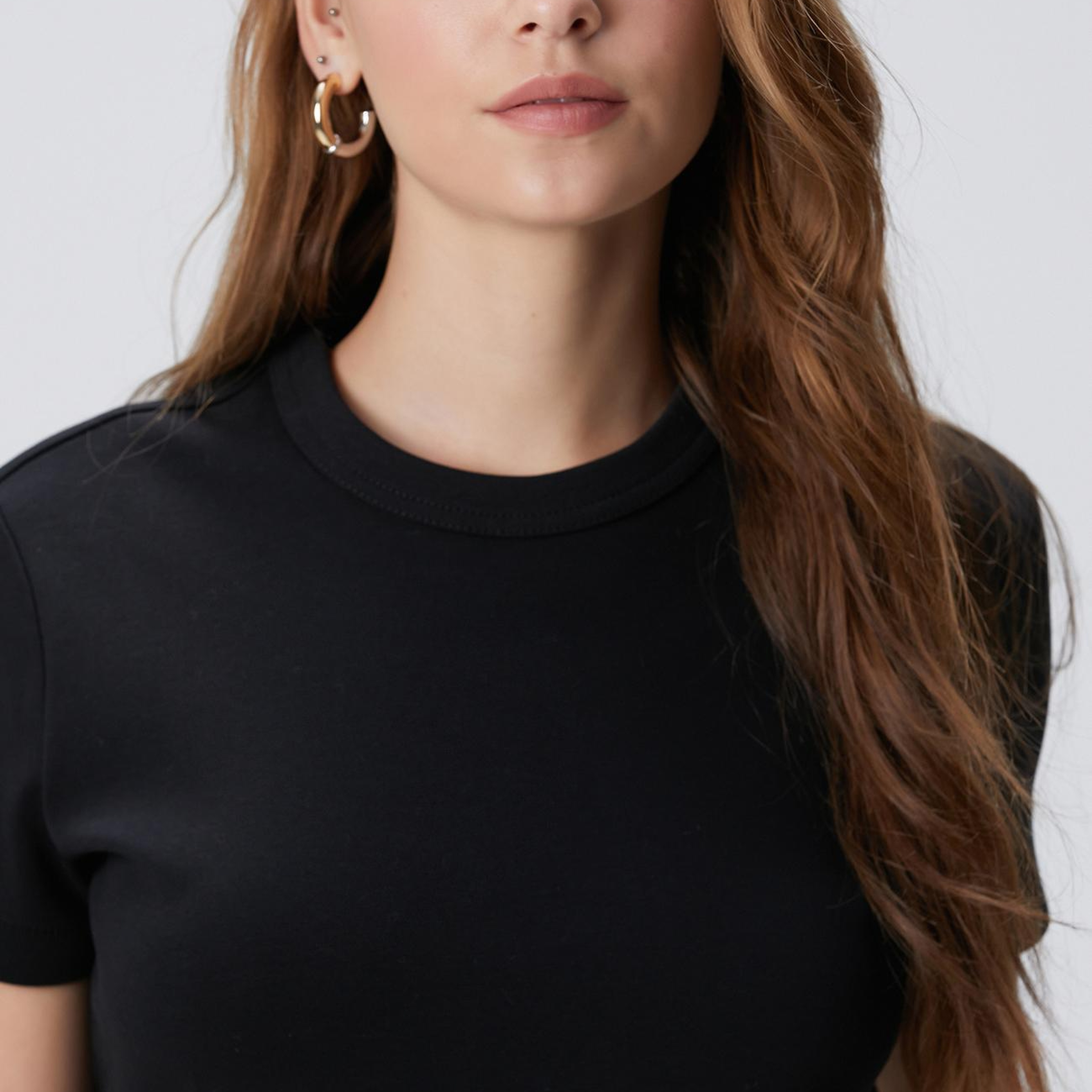 Network Kadın Siyah Basic T-shirt