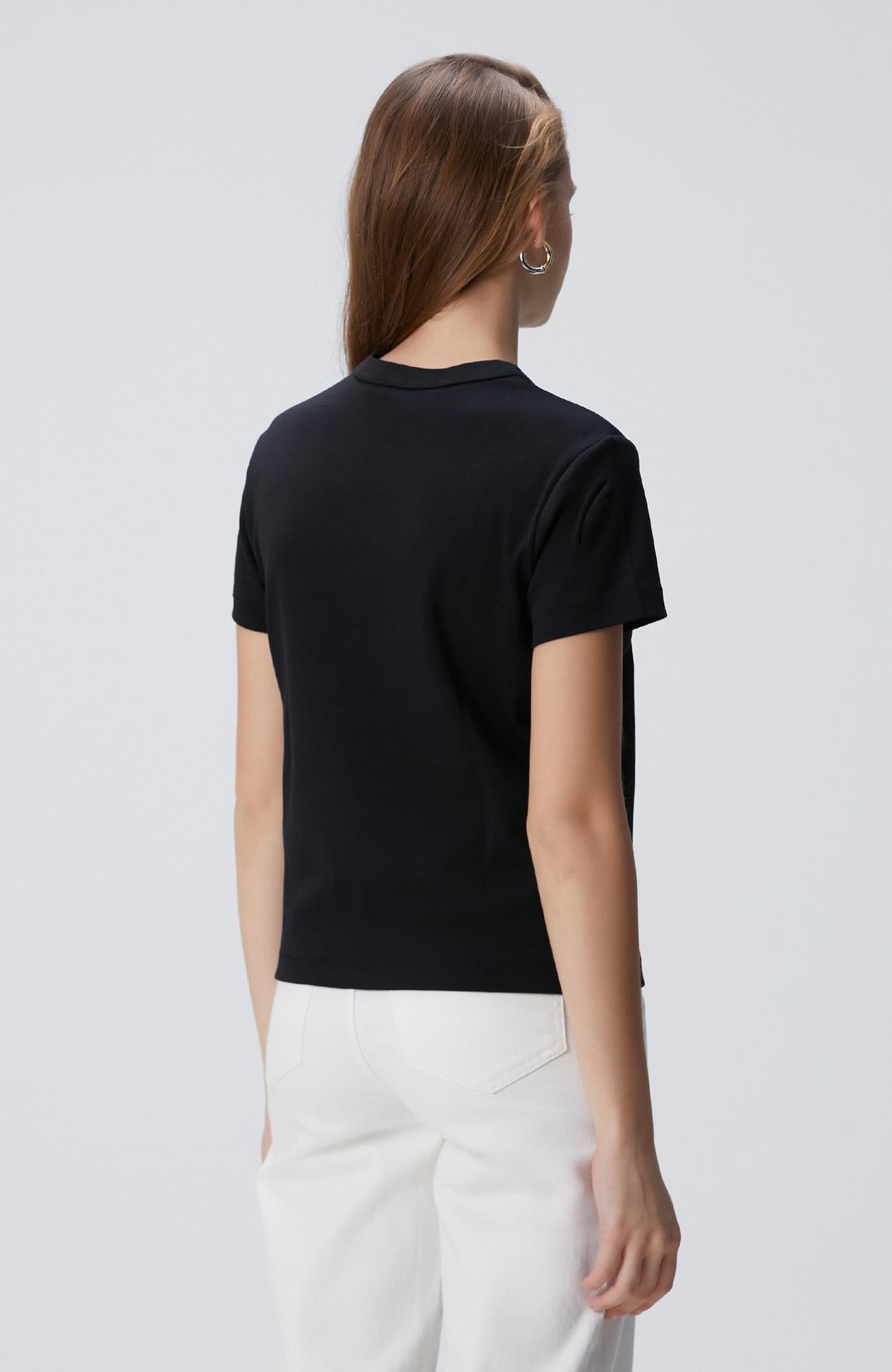 Network Kadın Siyah Basic T-shirt