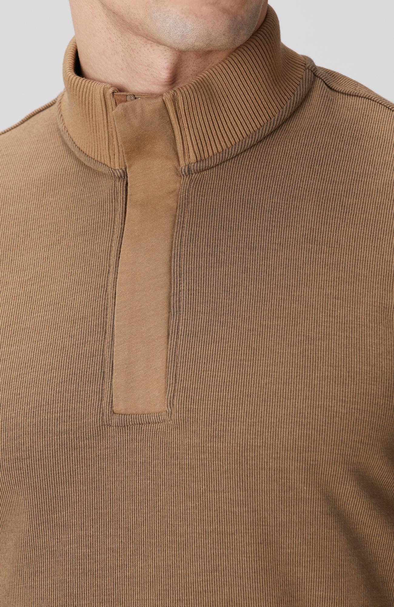 Network Erkek Camel Fermuarlı Yaka Garnili Sweatshirt