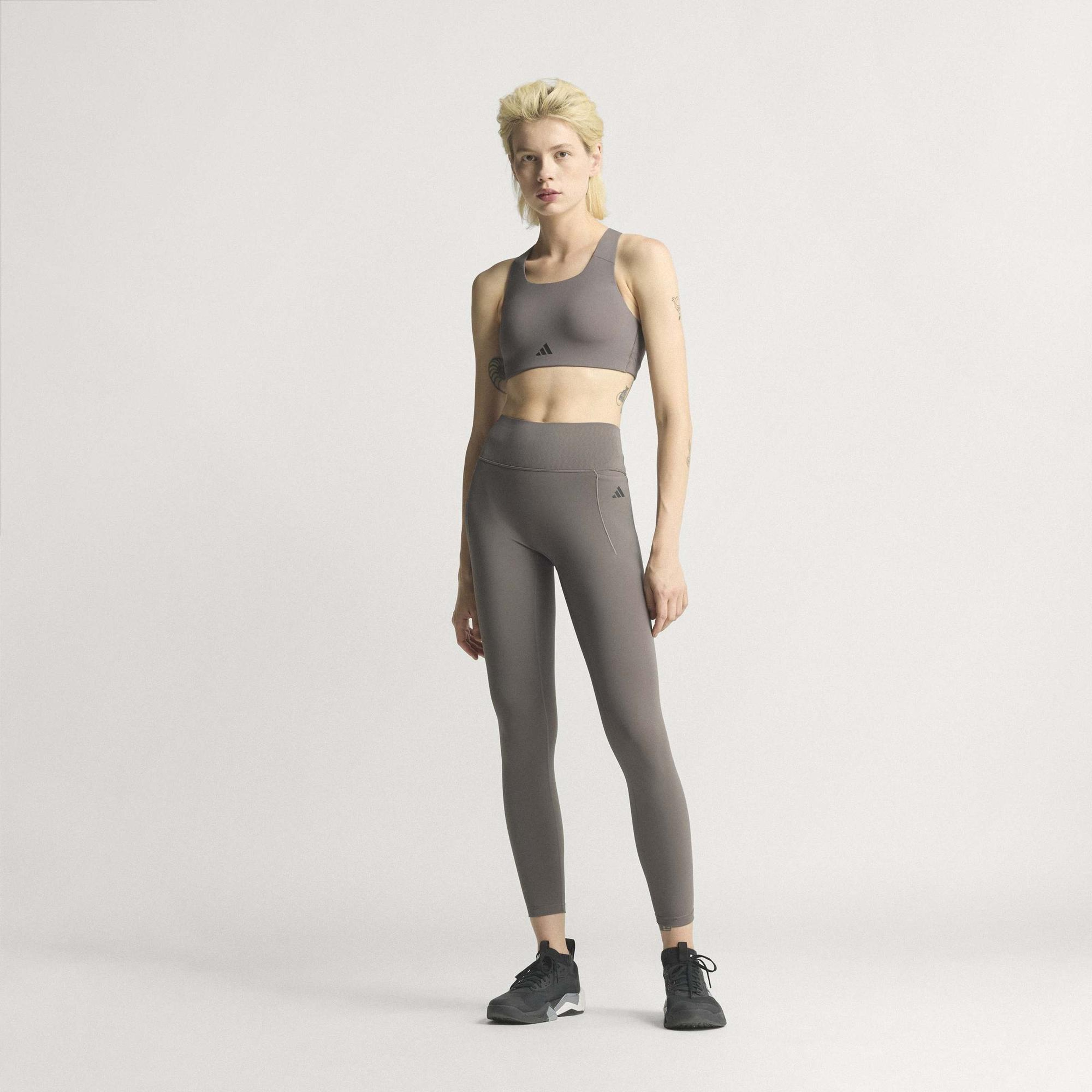 adidas Optime Power Yüksek Destekli Kadın Kahverengi Antrenman Bra