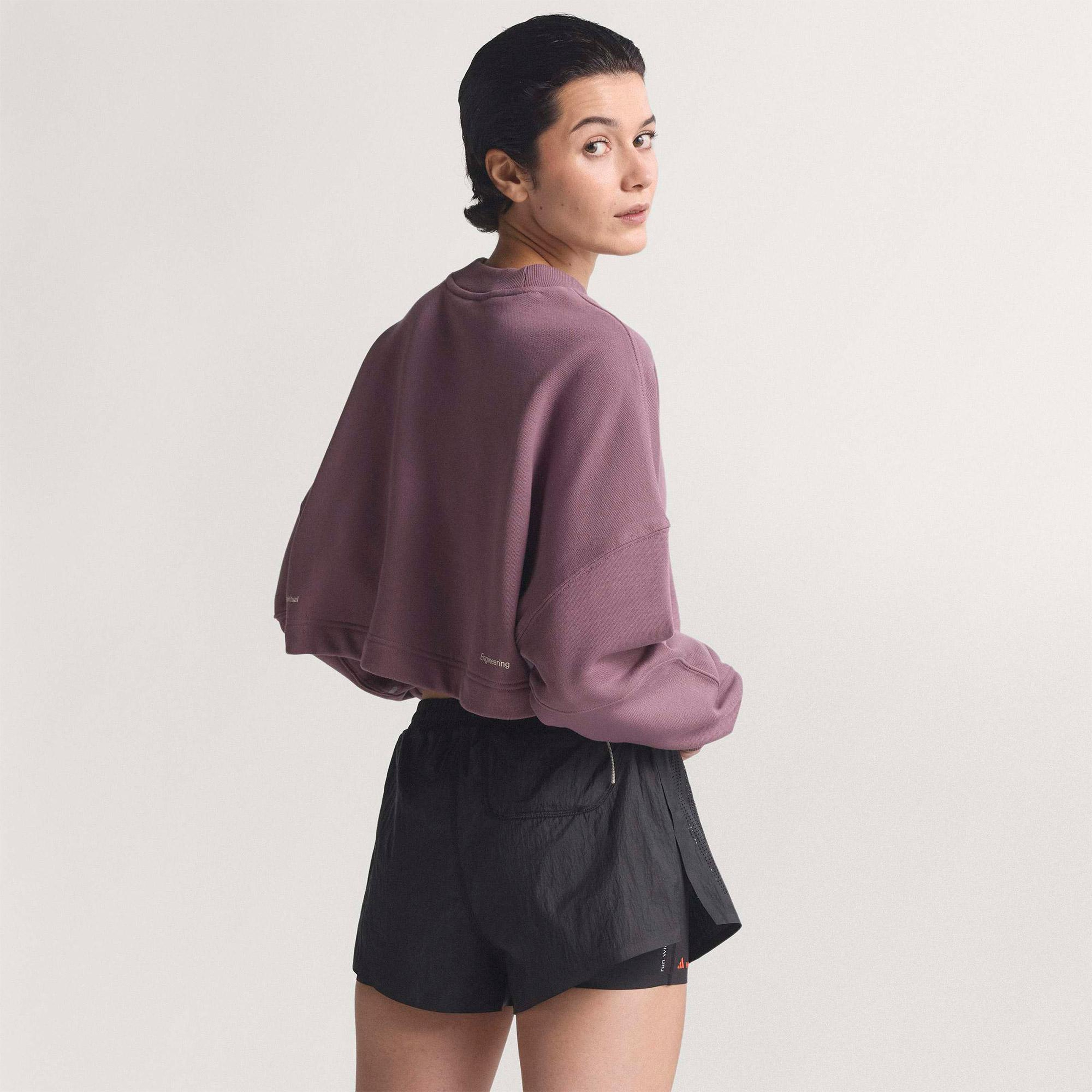 adidas Adi365 Hk Running Crew Kadın Mor Koşu Sweatshirt