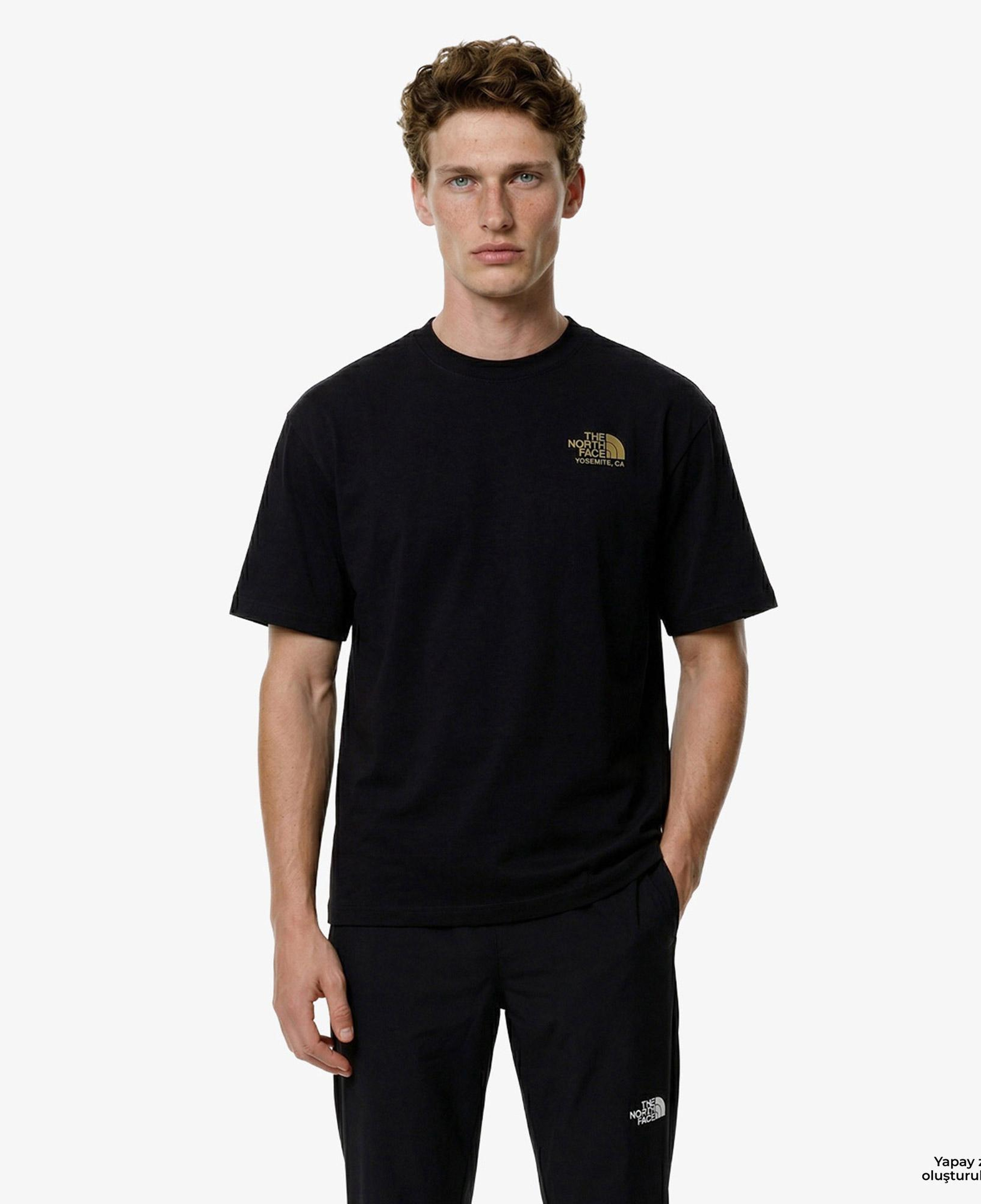 The North Face Plant Amp Flora Oversize Sleev Erkek Siyah T-Shirt