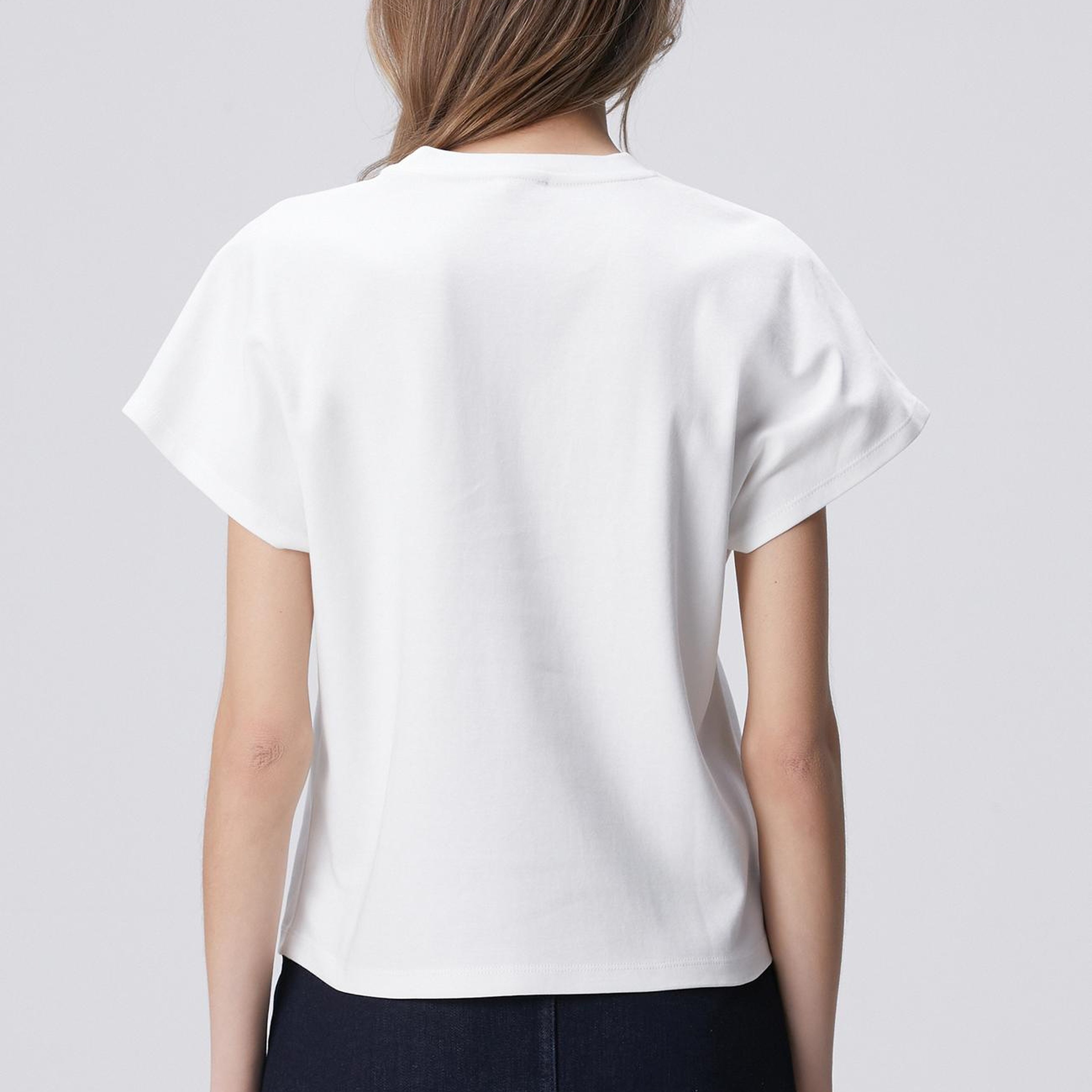 Network Kadın Kırık Beyaz Baskılı Hotfixli T-shirt