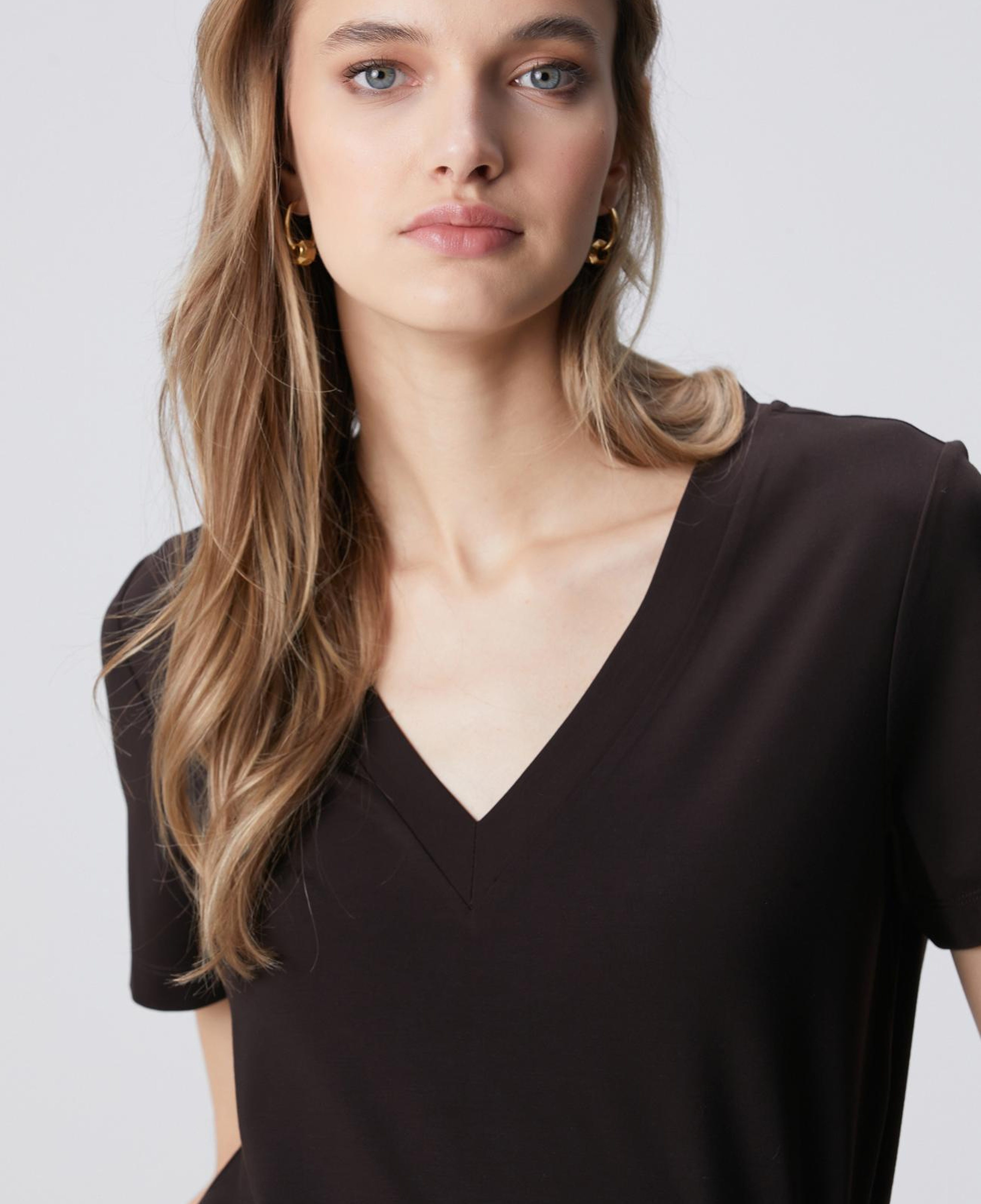Network Kadın Kahverengi Basic T-shirt