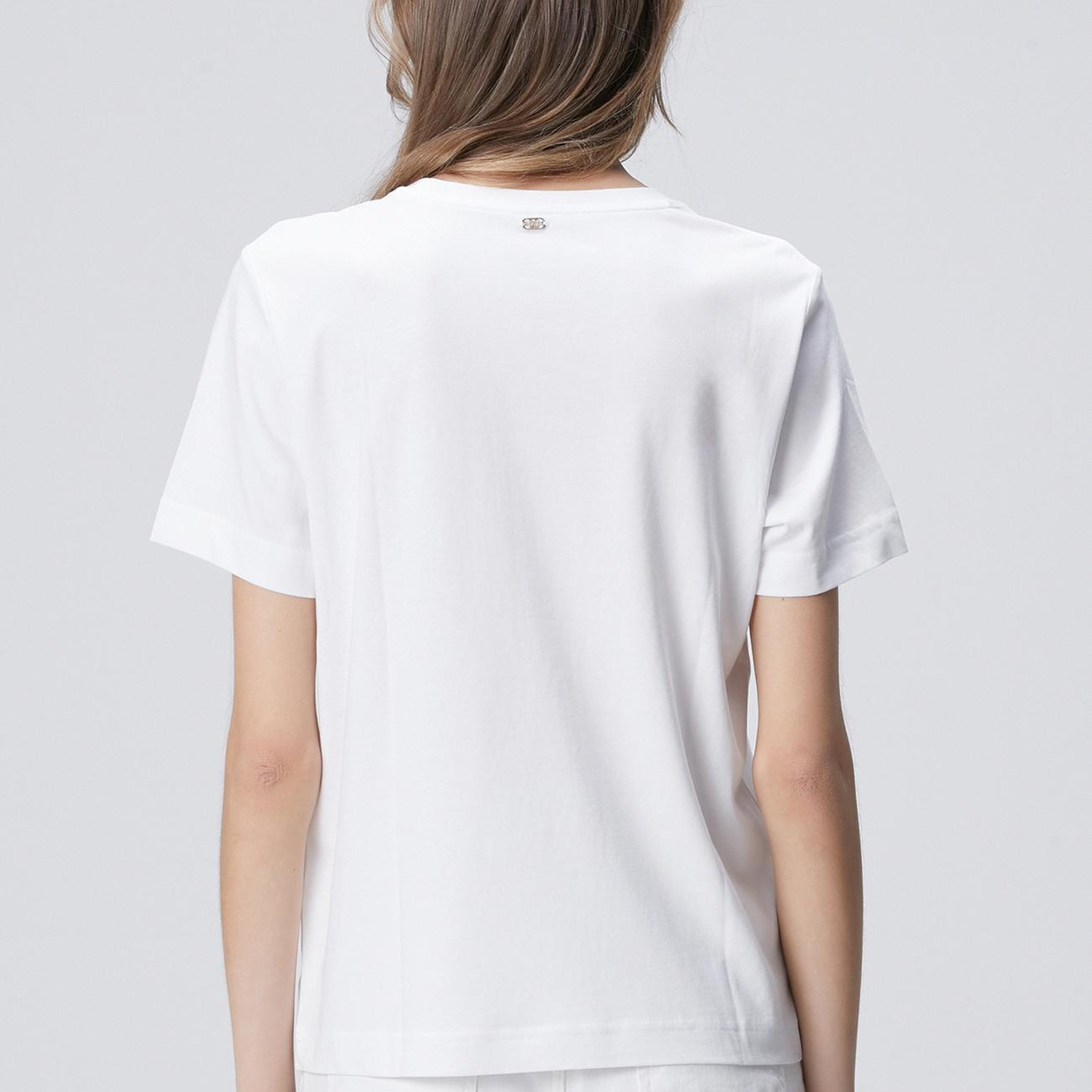 Network Kadın Beyaz Basic T-shirt