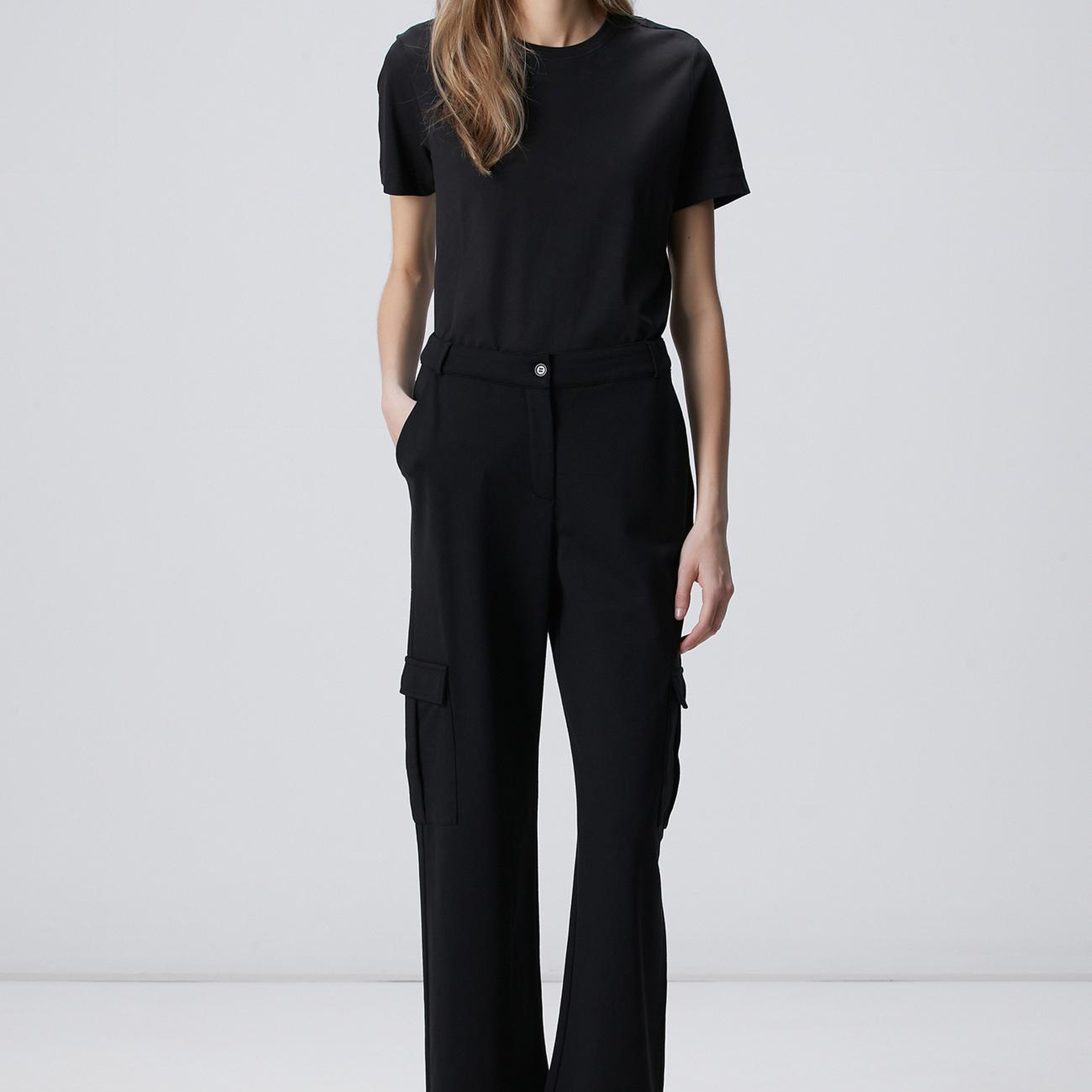 Network Kadın Siyah Basic T-shirt
