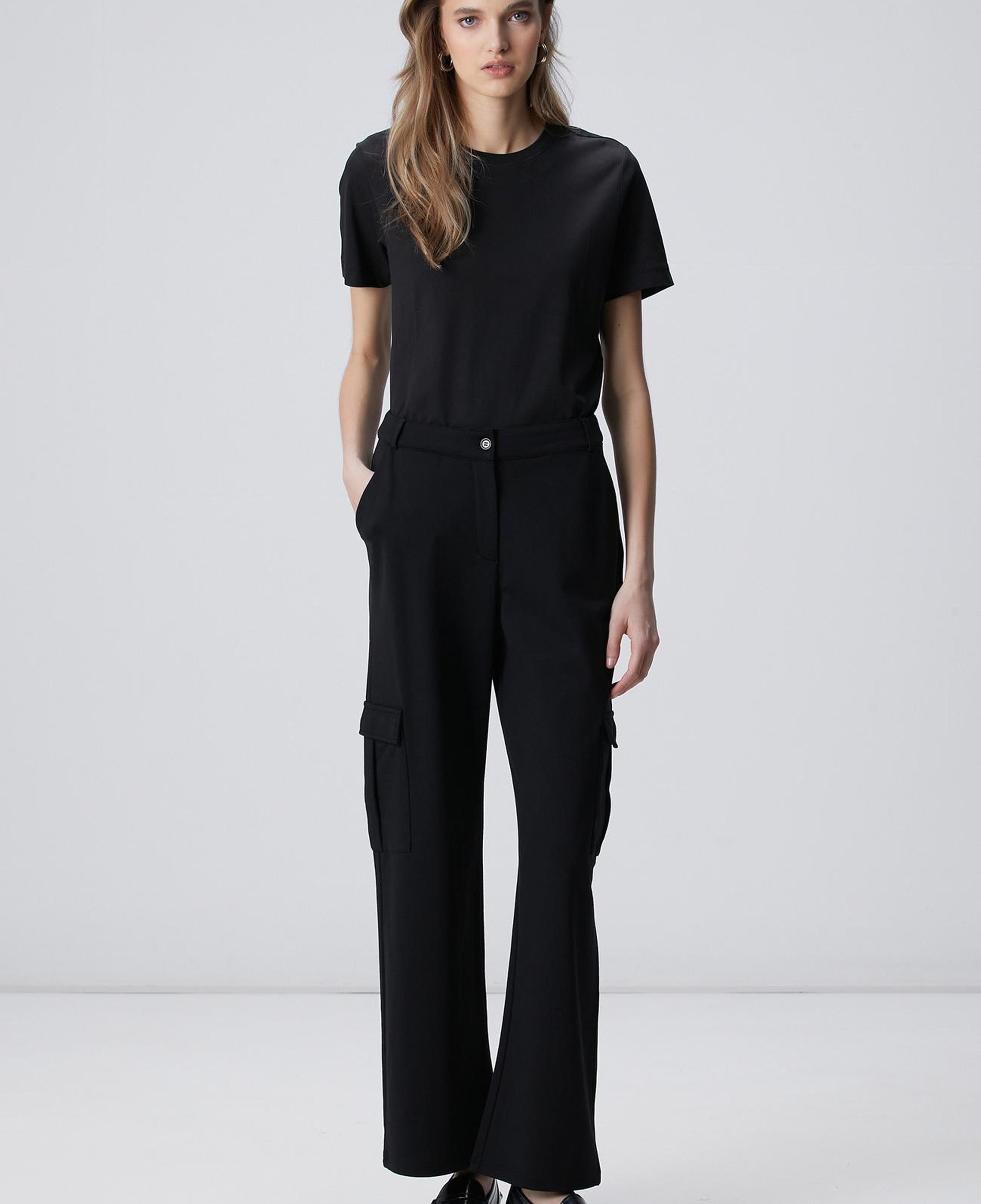 Network Kadın Siyah Basic T-shirt